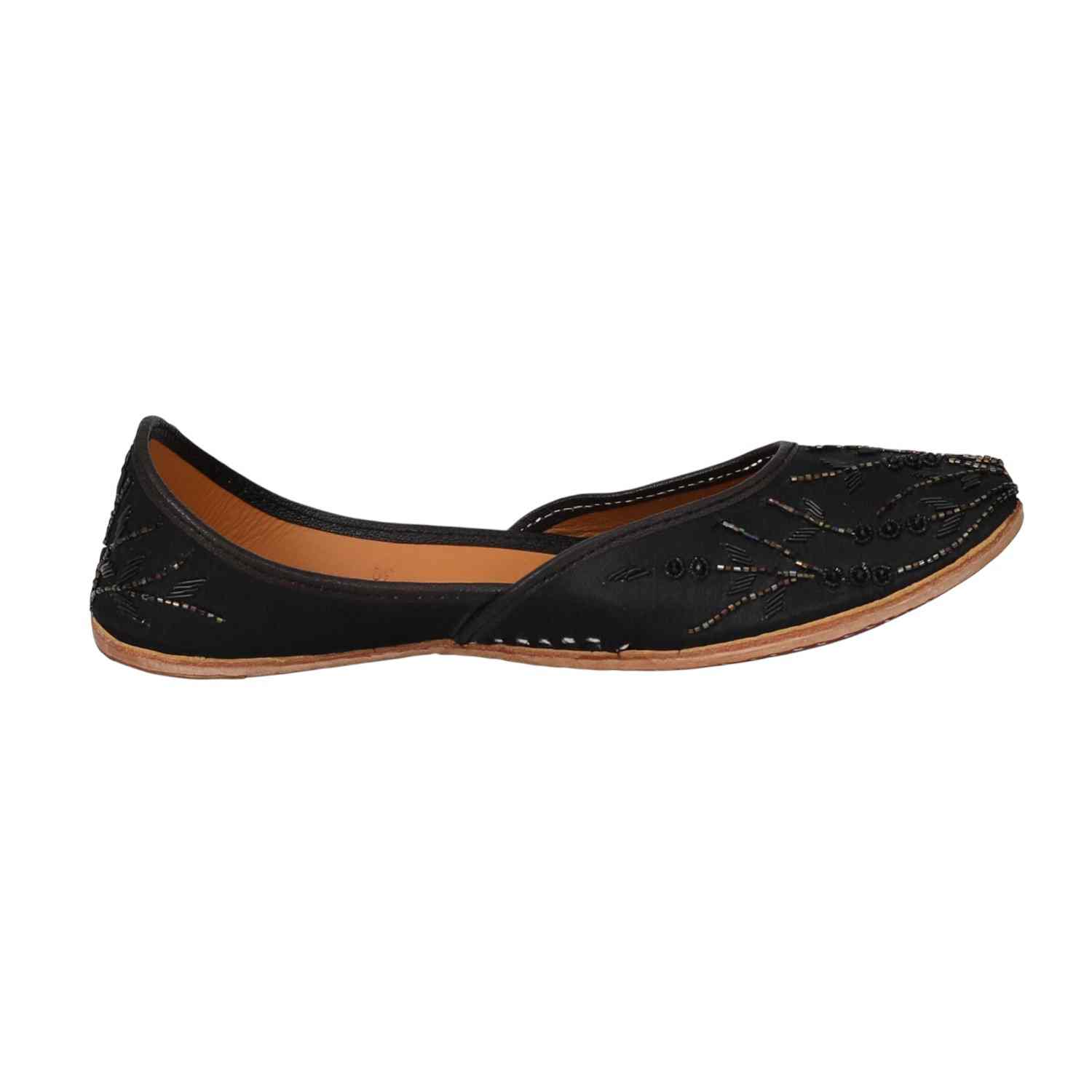 Midnight Grace Beaded Jutti
