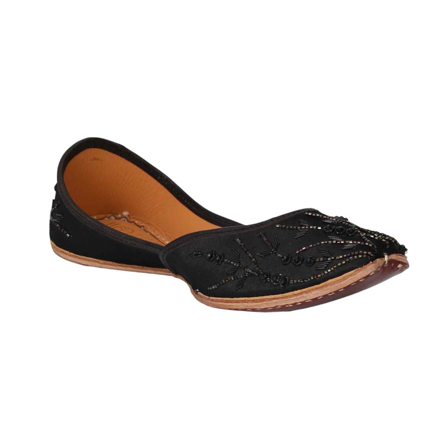 Midnight Grace Beaded Jutti