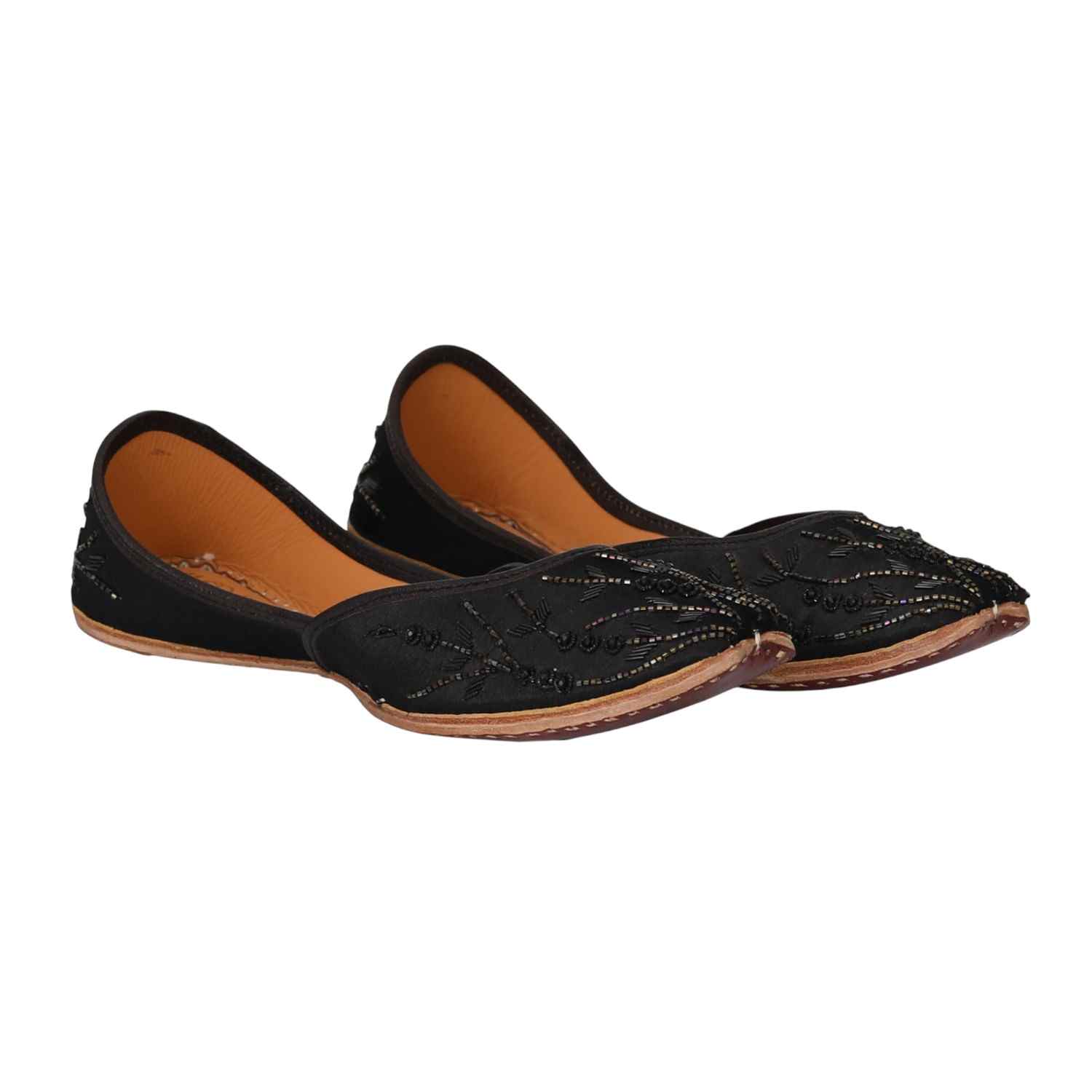 Midnight Grace Beaded Jutti