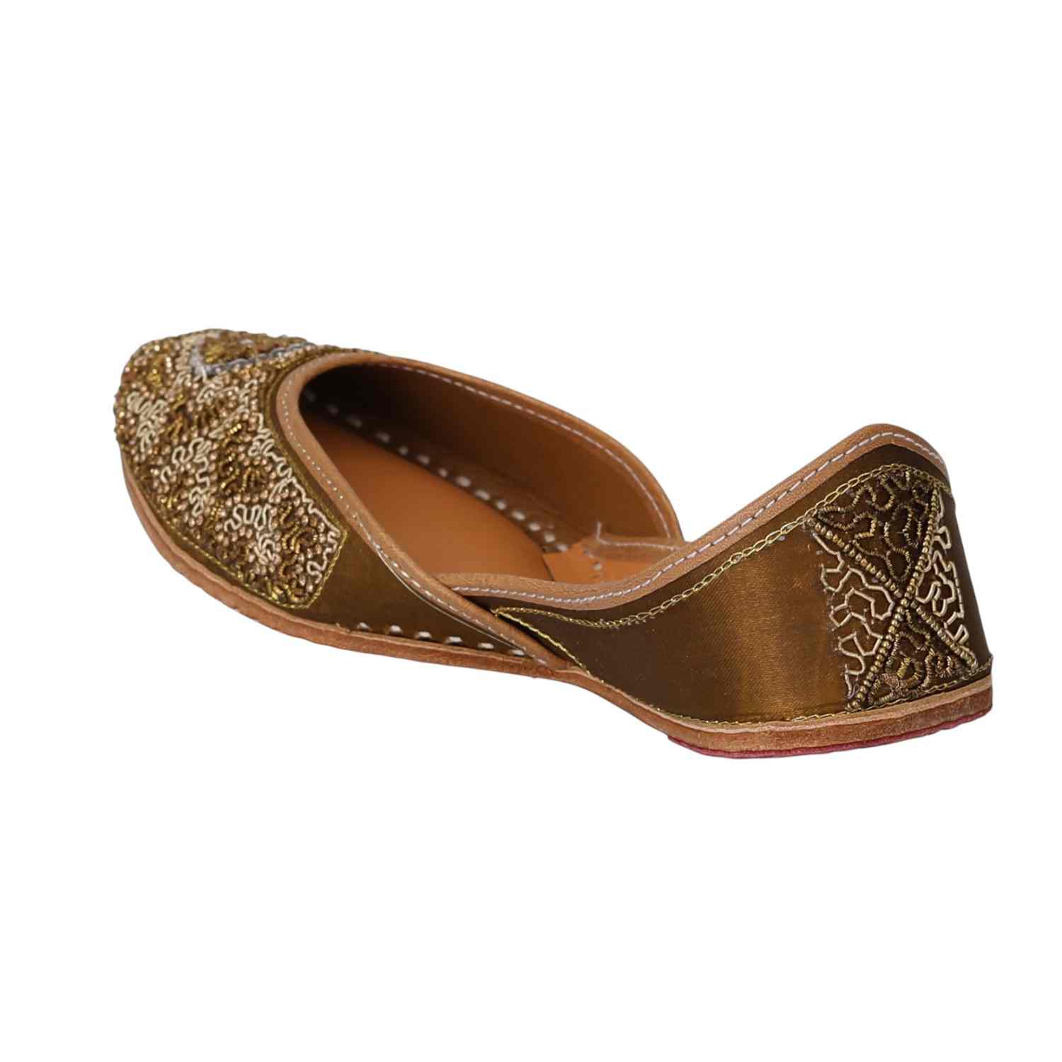 Regal Bronze Embroidered Jutti