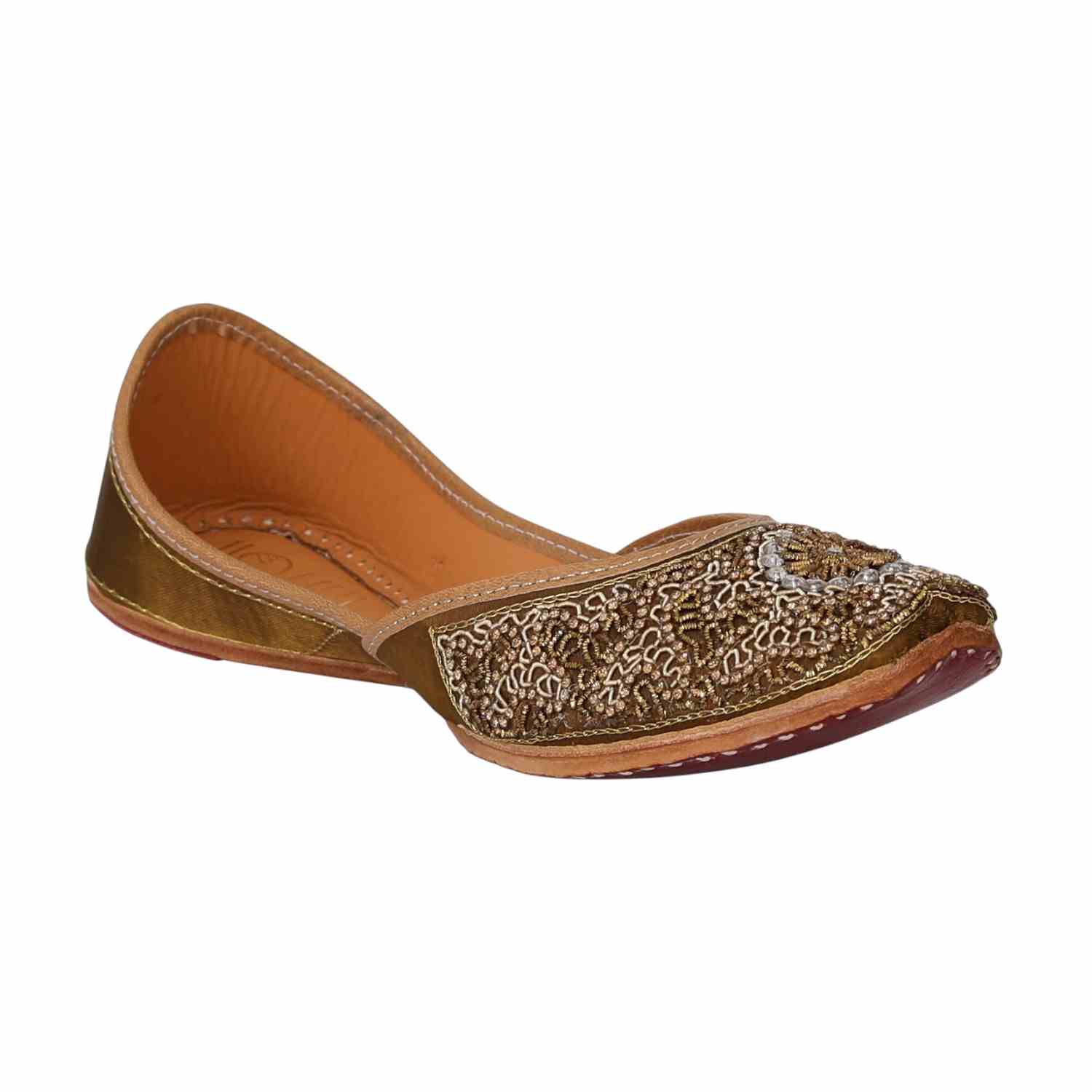 Regal Bronze Embroidered Jutti