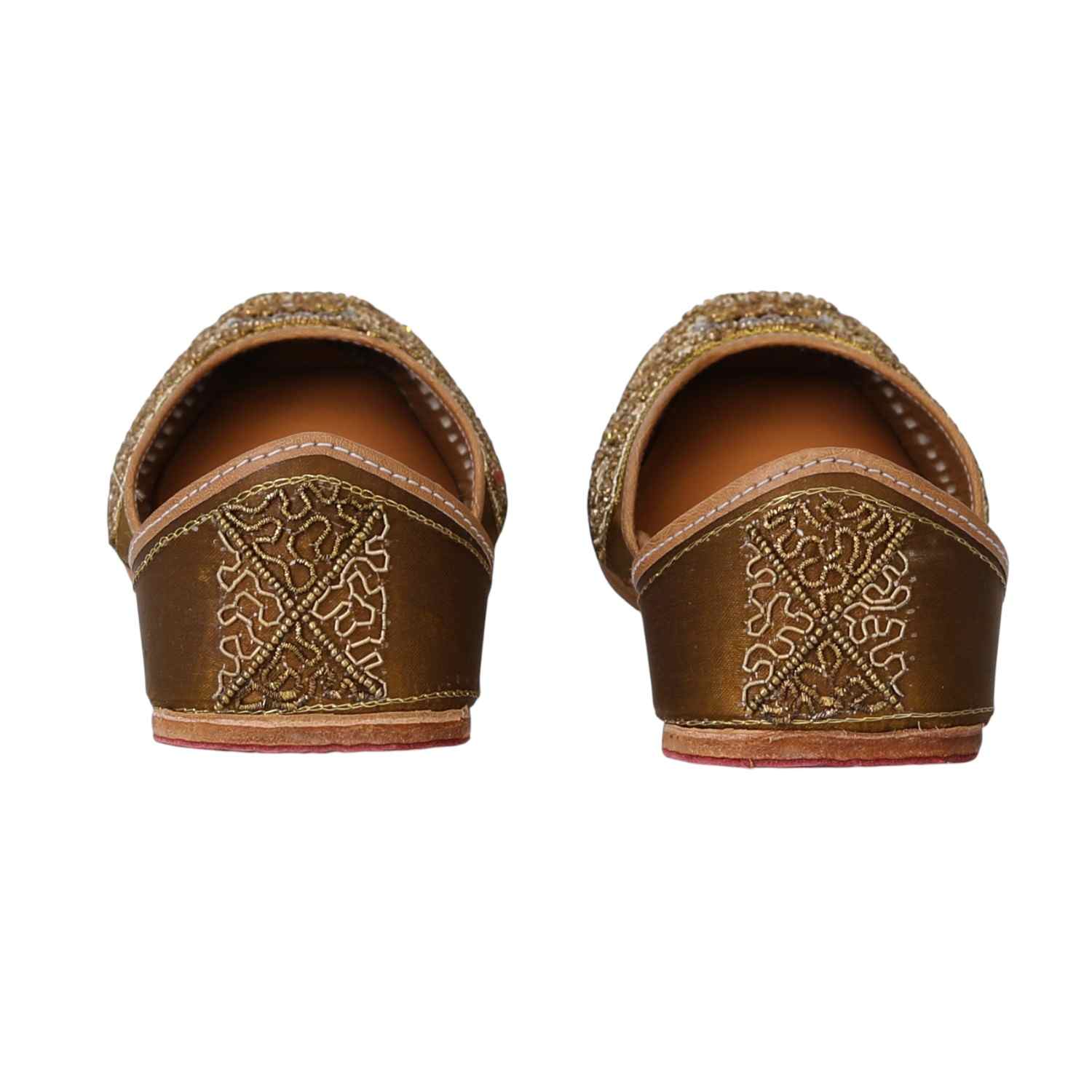 Regal Bronze Embroidered Jutti
