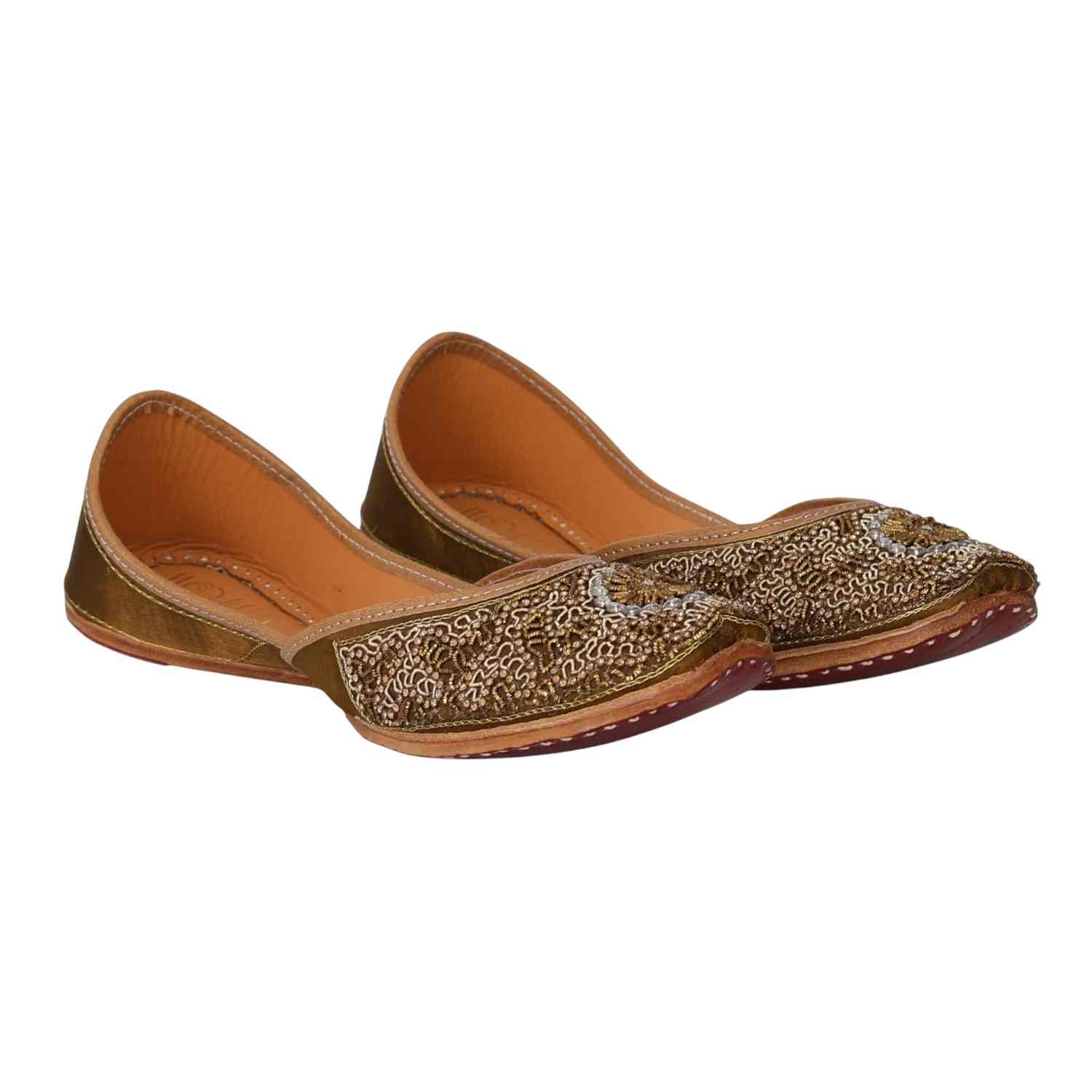 Regal Bronze Embroidered Jutti