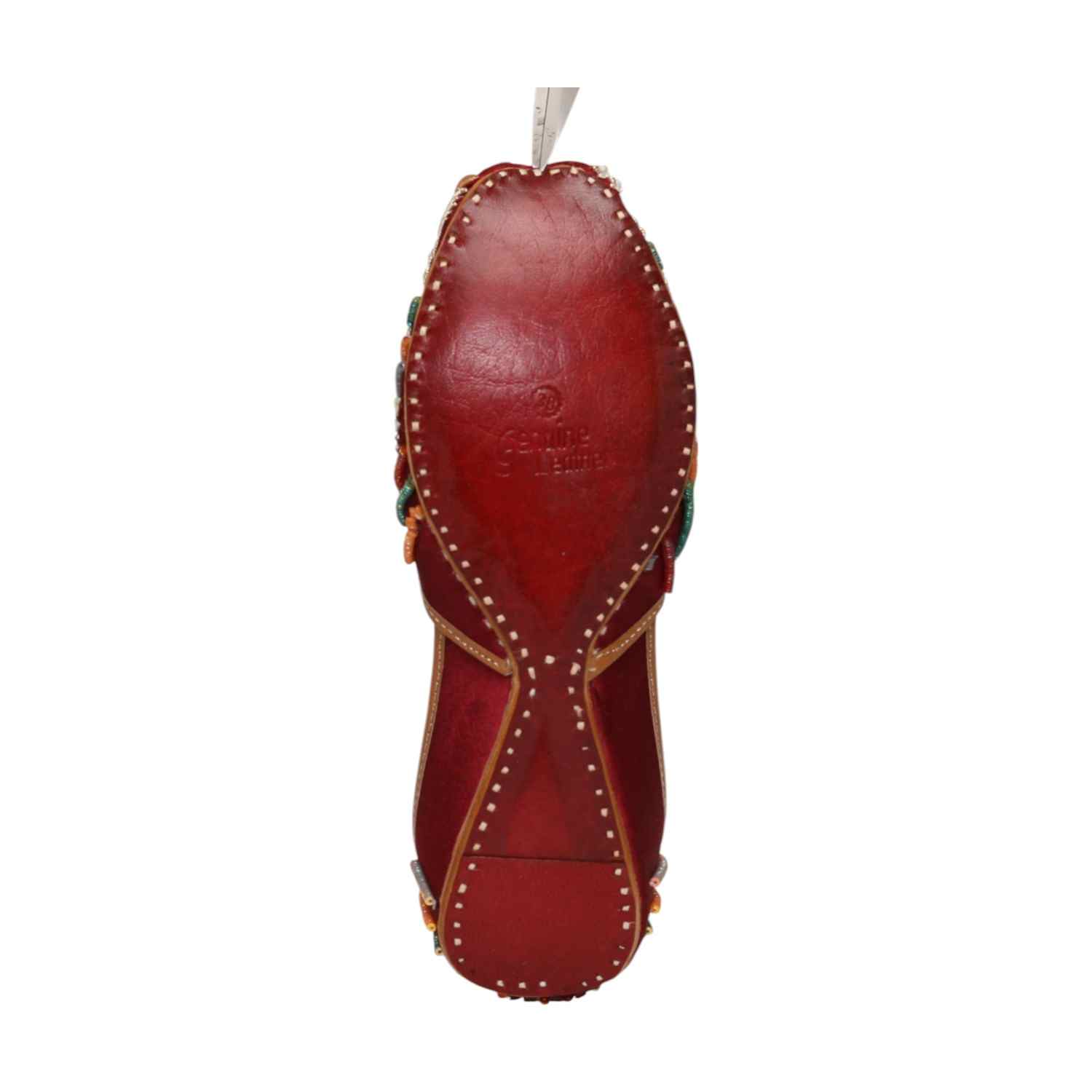 Women Maroon Fairy Tale  Zari Embroidered  Jutti