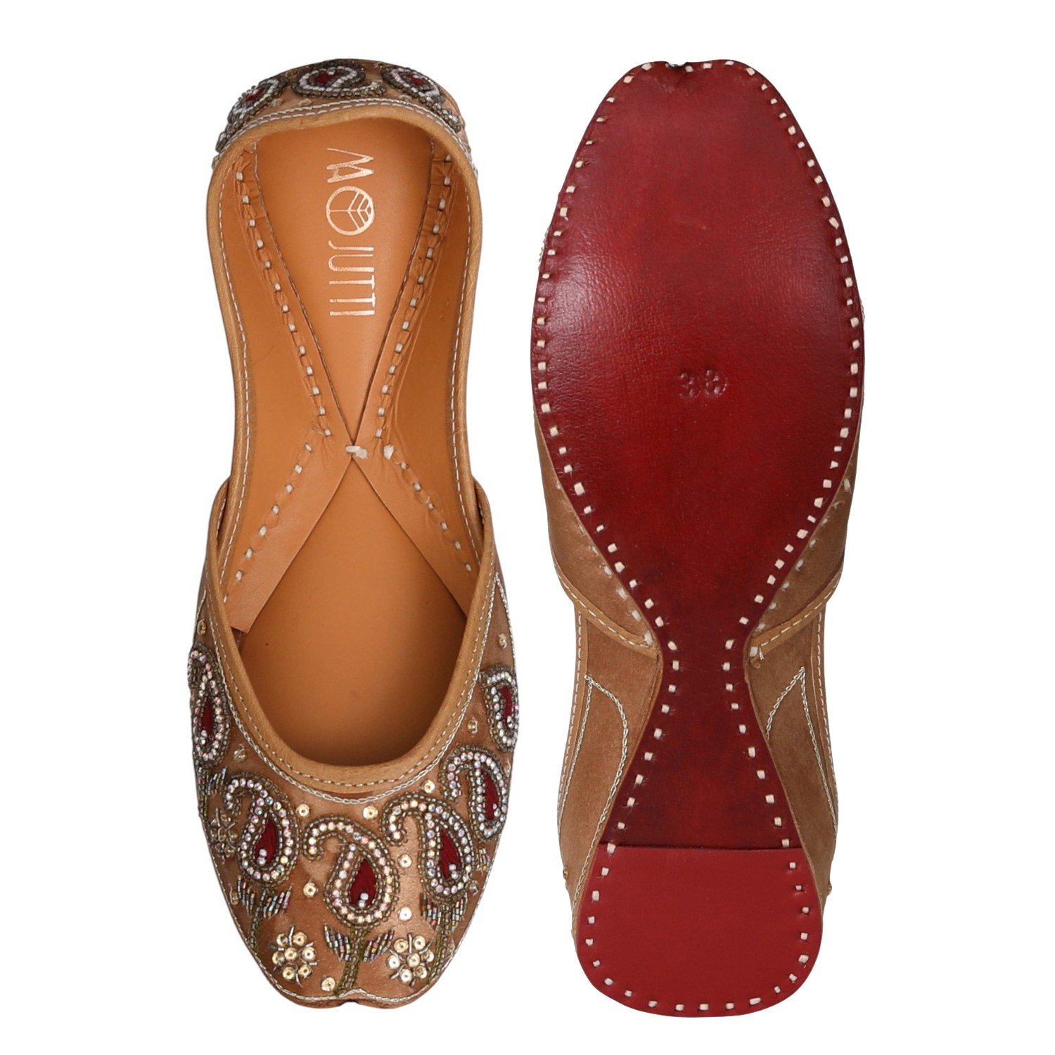 Golden Grace Zardozi Jutti