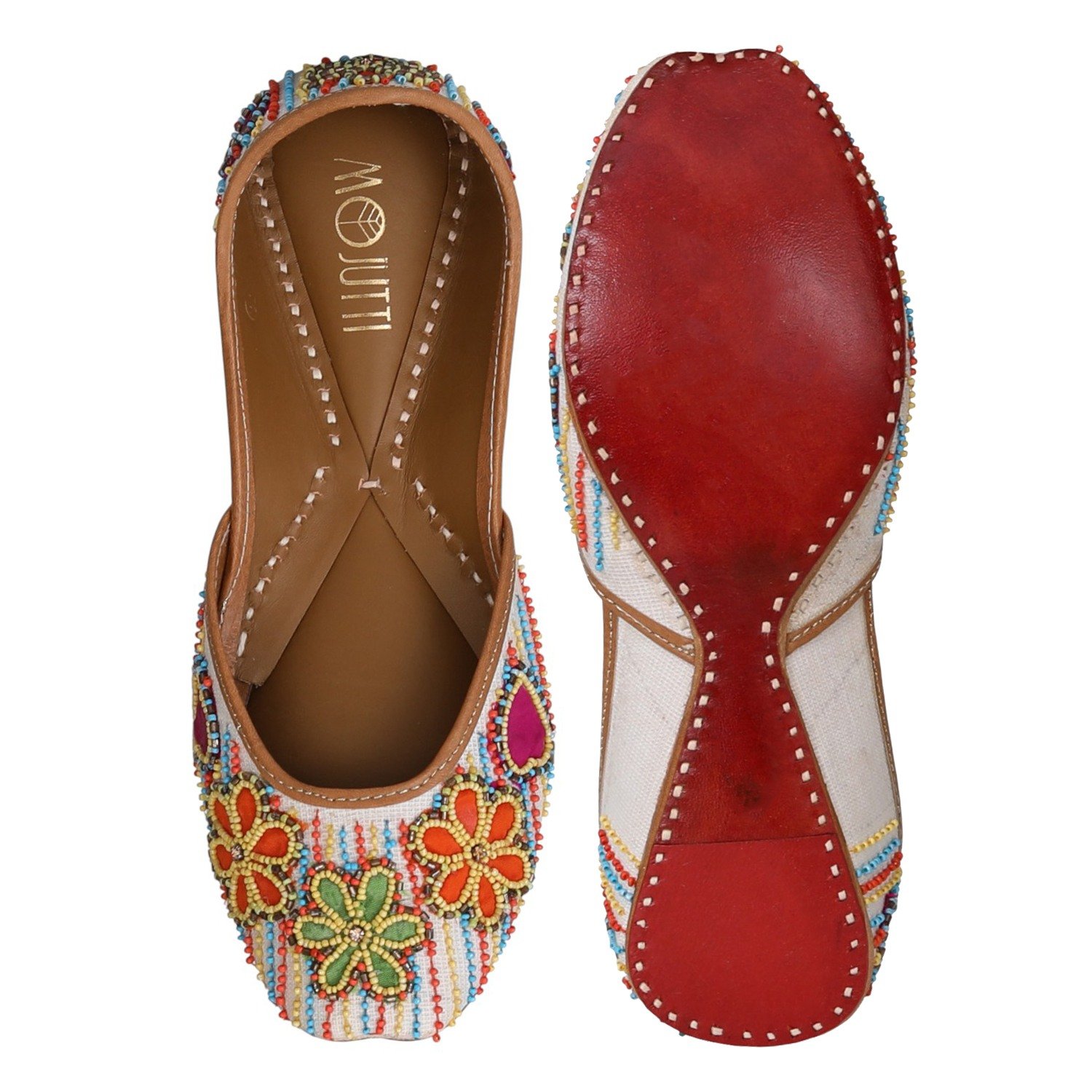 Women  Multicoloured Beaded Jutti