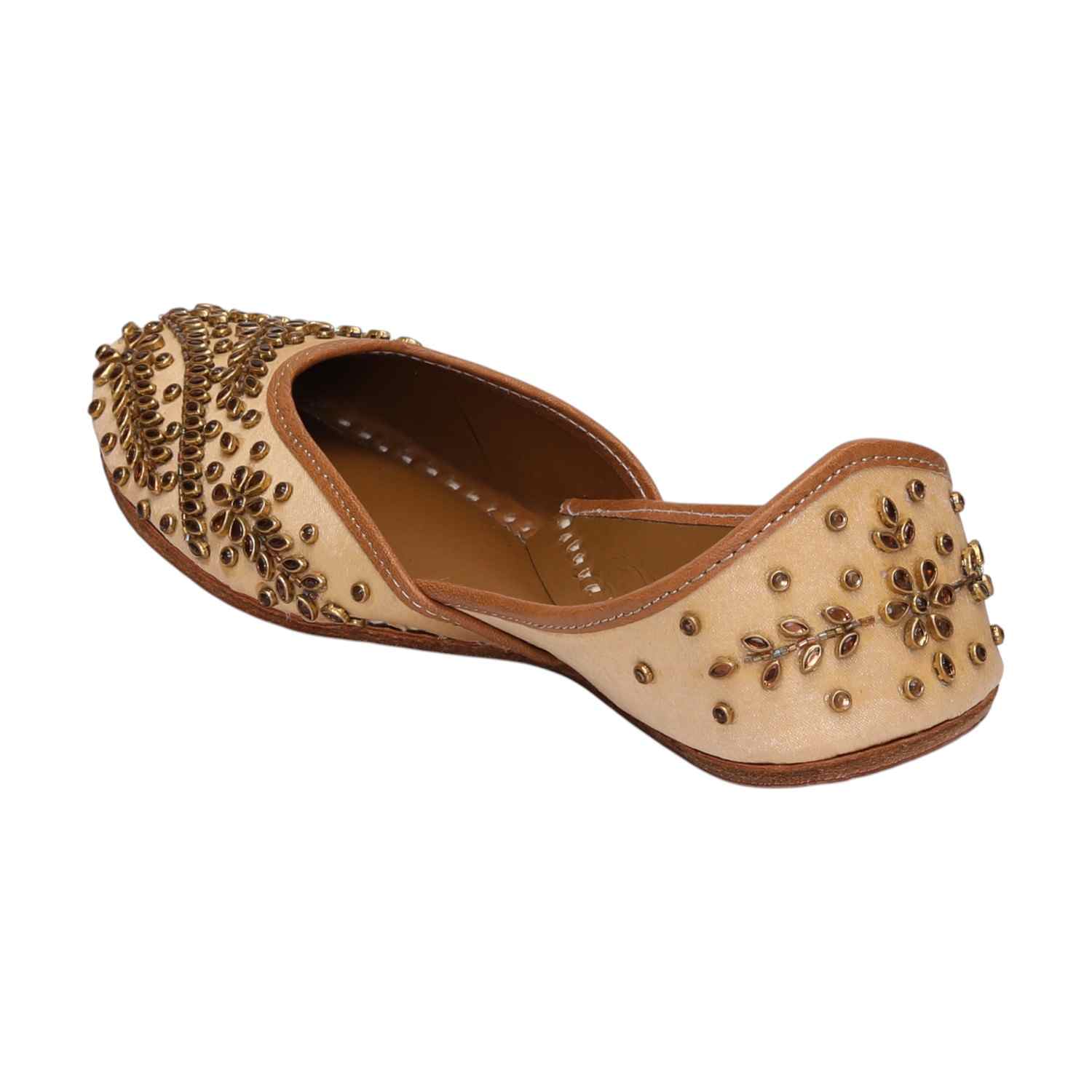 Women Gold Embellished Shoes Mojaries