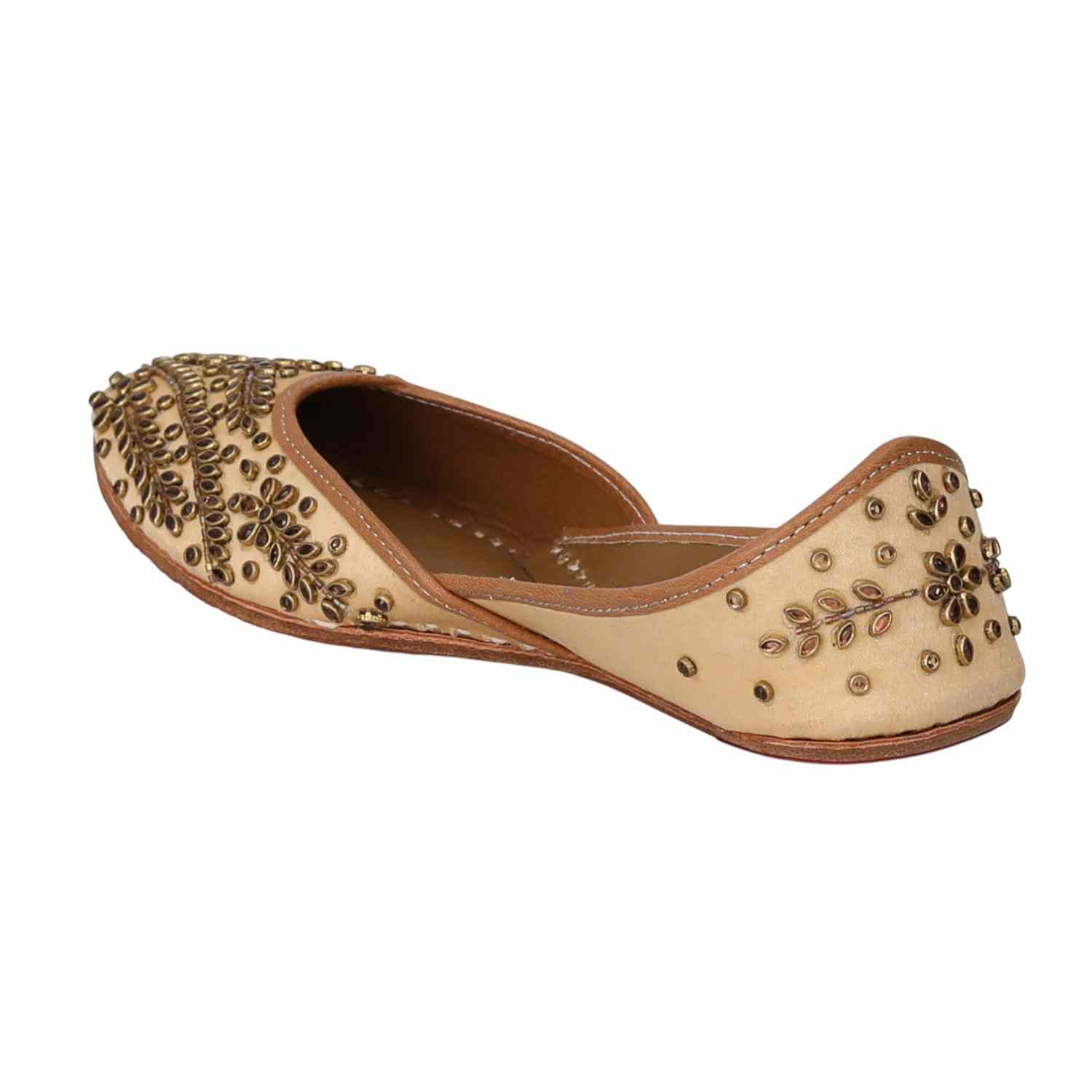 Women Gold Embellished Shoes Mojaries