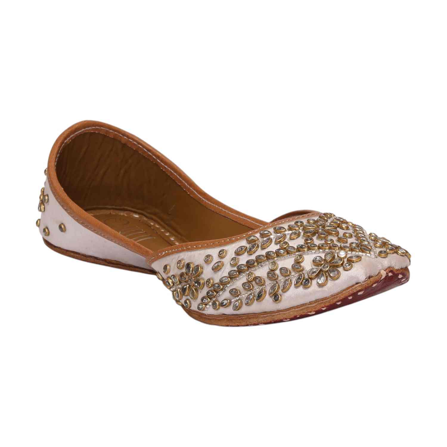 Women Silver Shoes Mojaries
