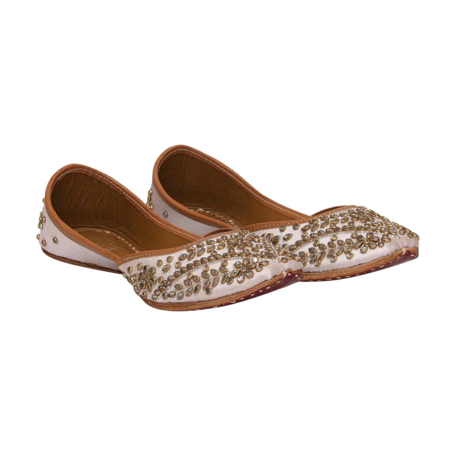 Women Silver Shoes Mojaries