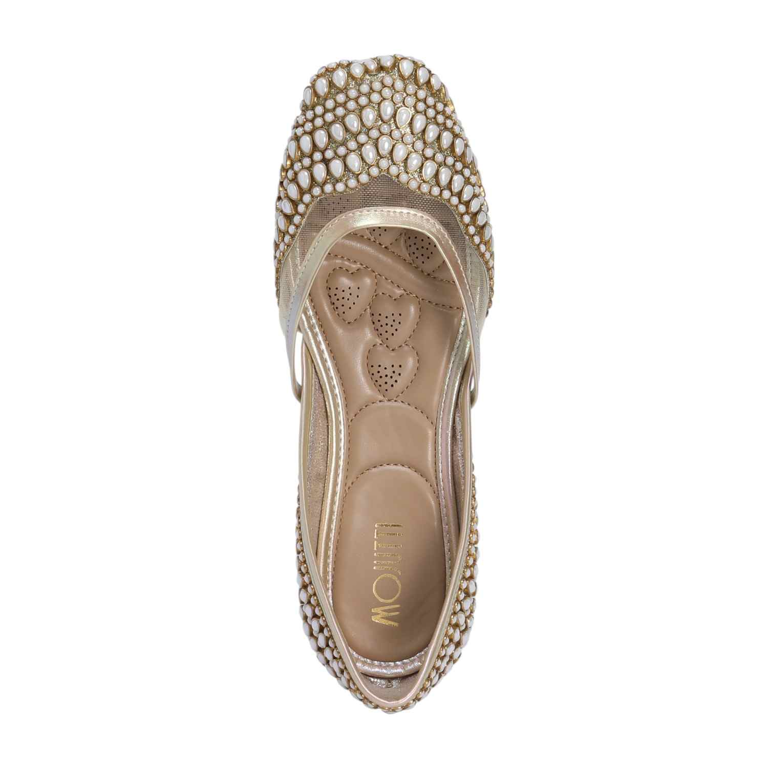 Gold Coloured Mojaris with Pearl Embellishments