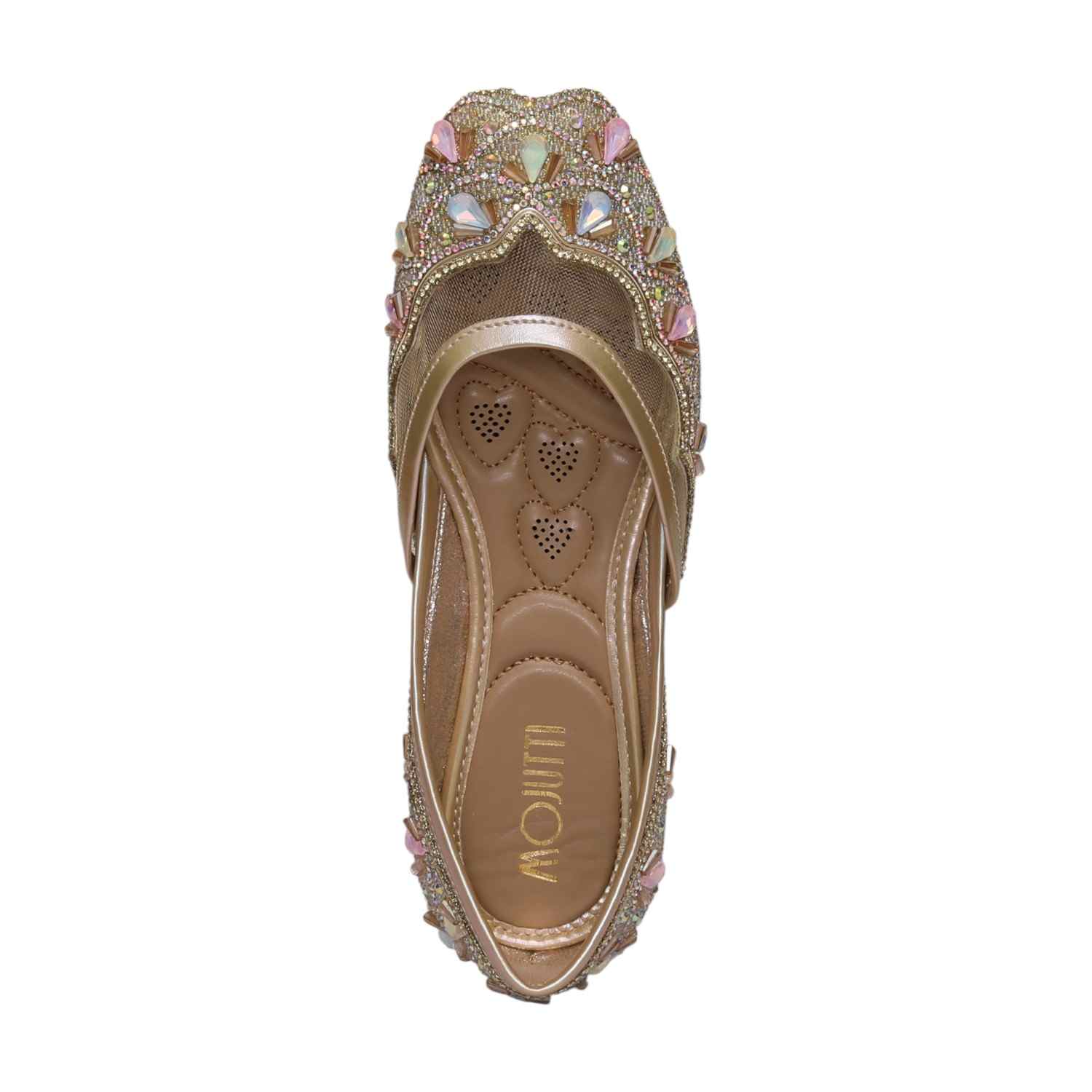 Women Gold Embellished Shoes Mojaries