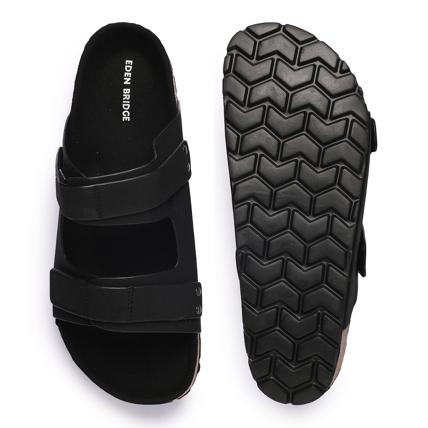 Men Black Slidders