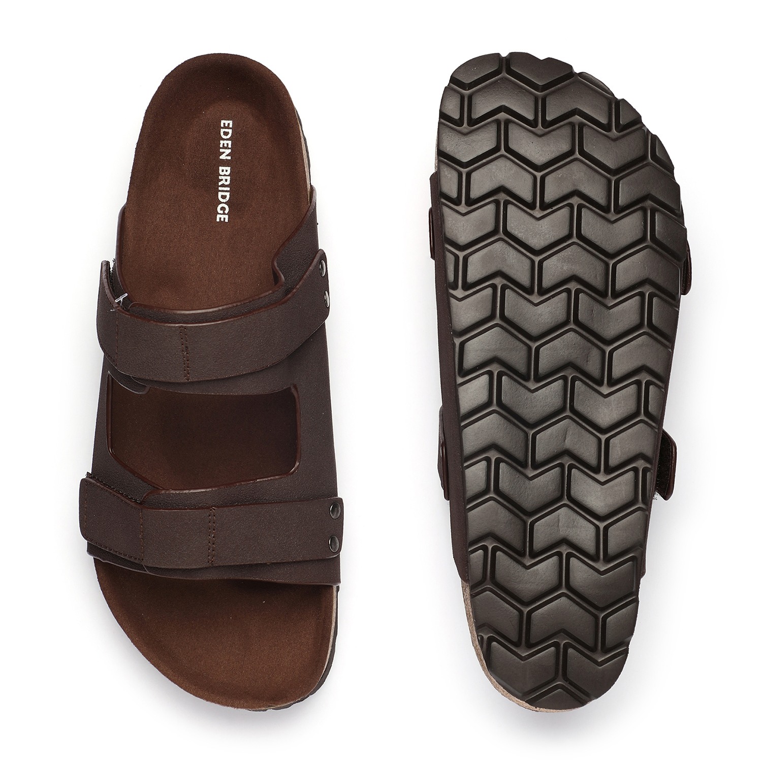 Men Brown Slidders