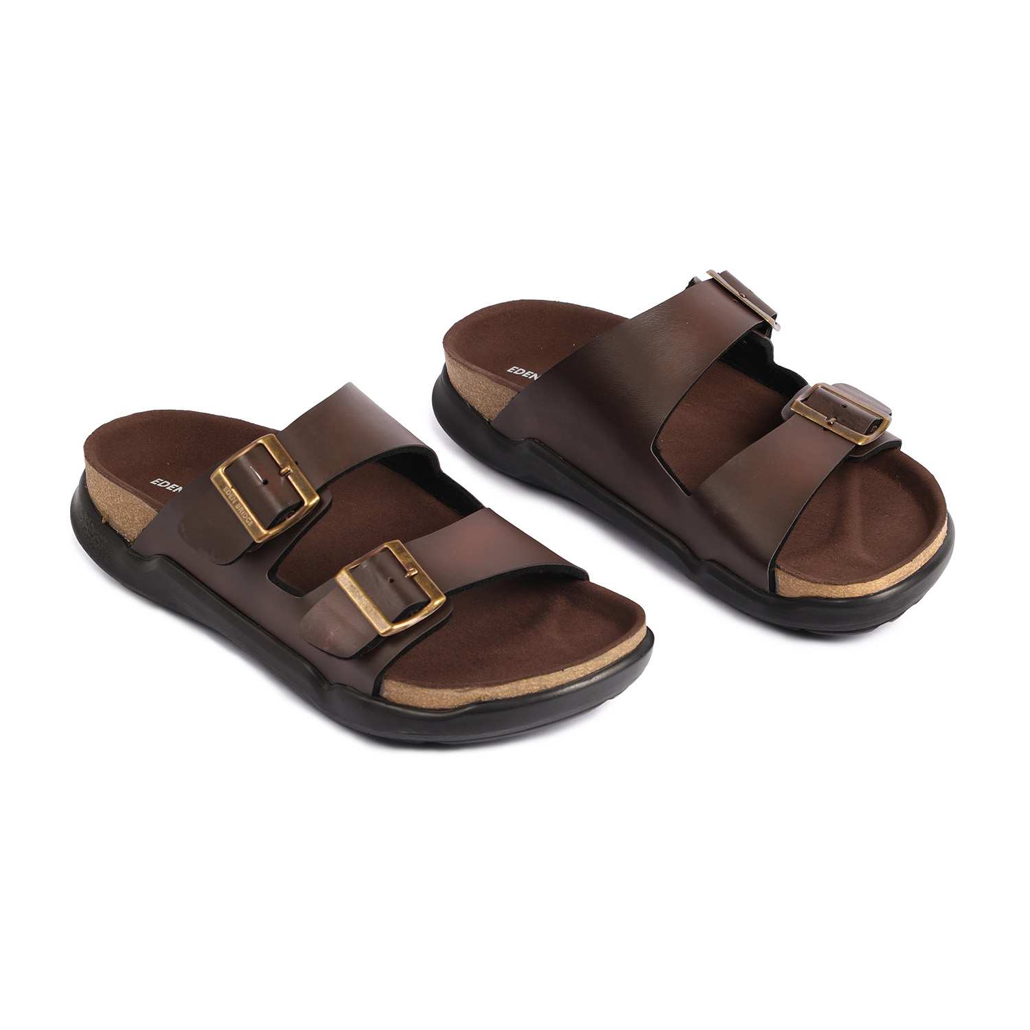 Men Brown Slidders