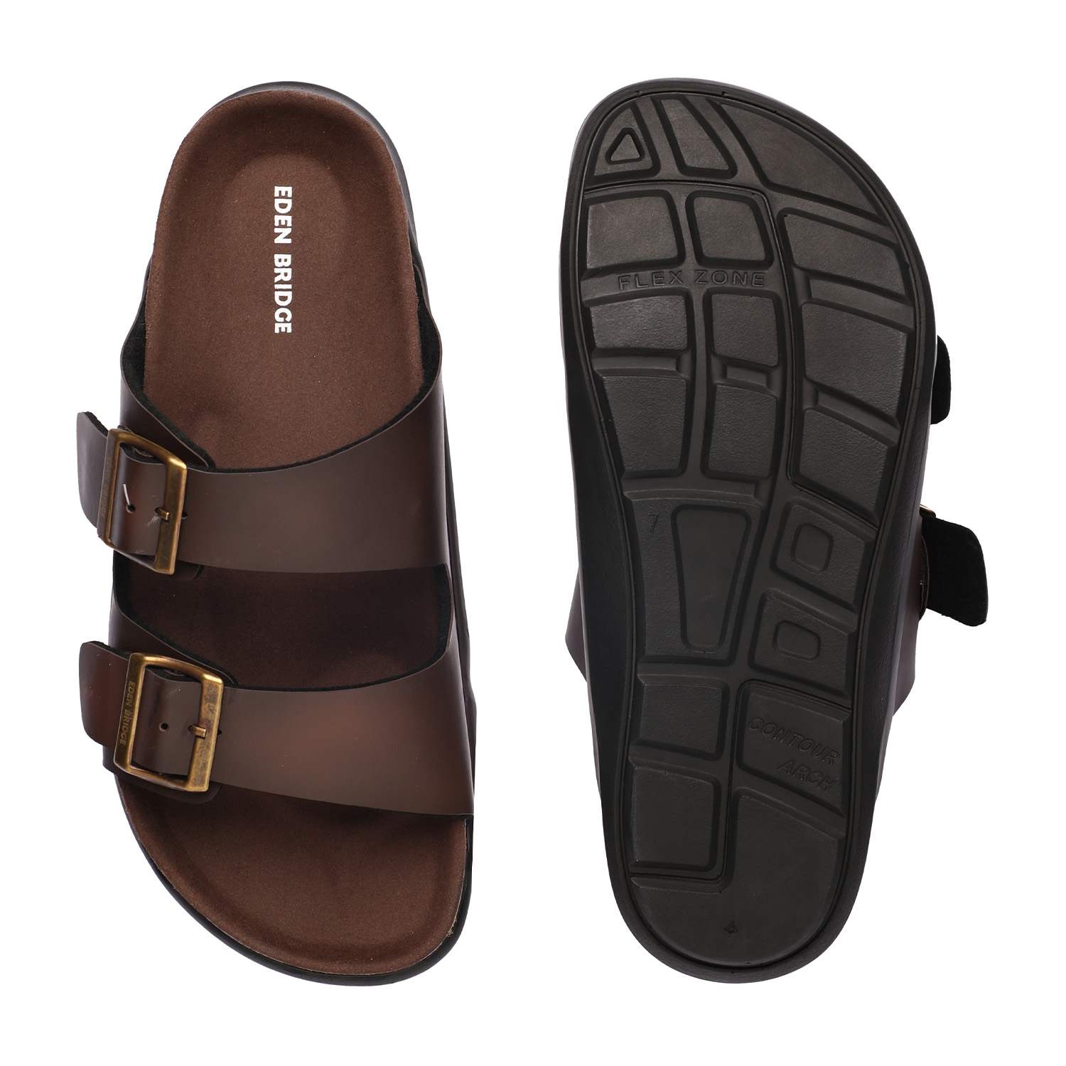 Men Brown Slidders