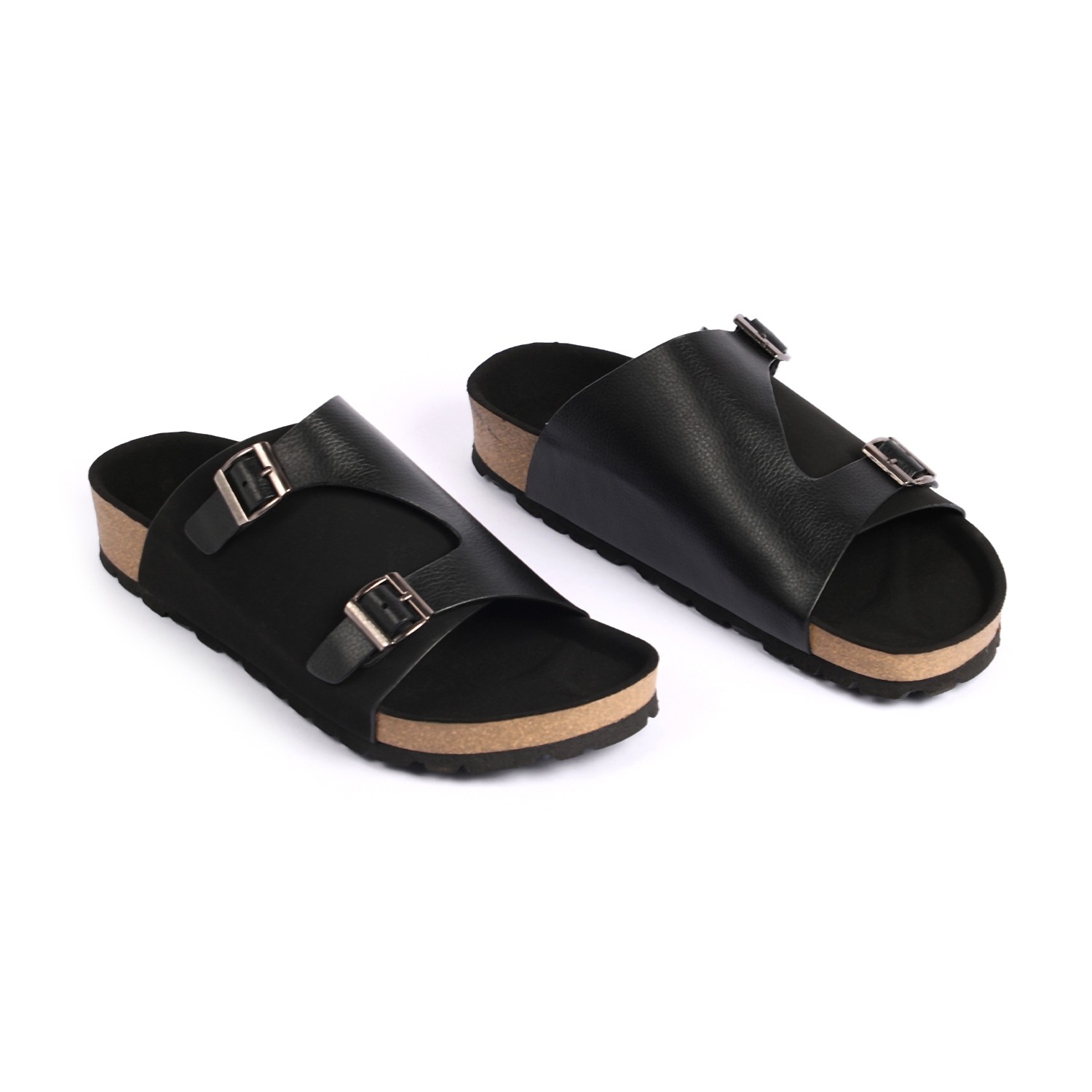 Men Black Slidders