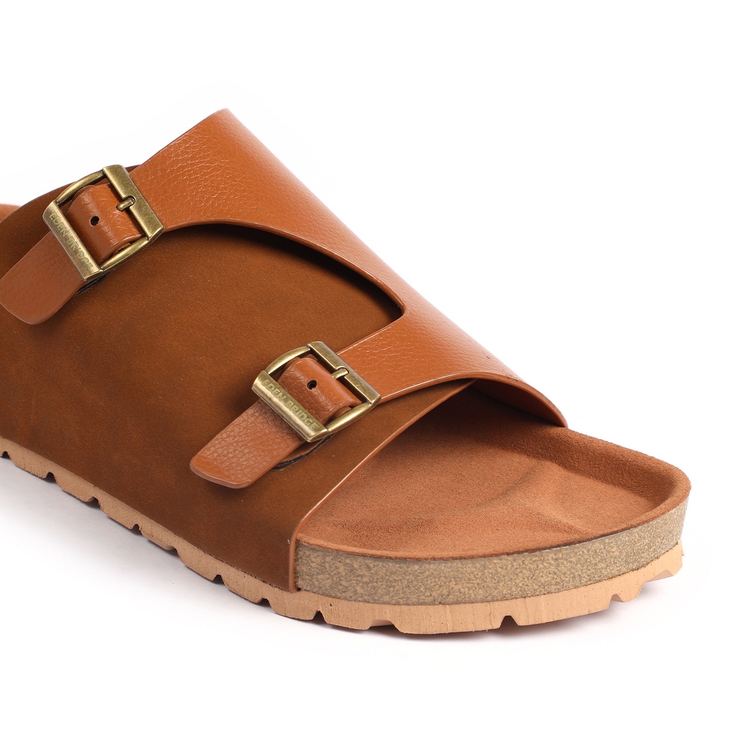 Men Tan Slidders