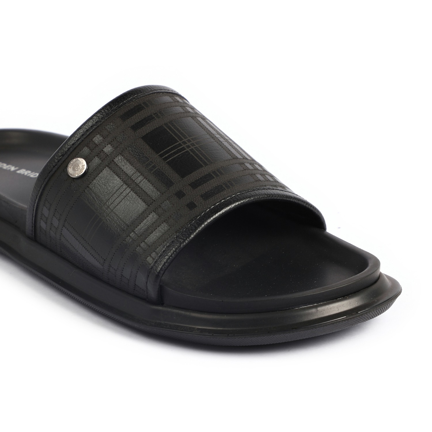 Men Black Slidders