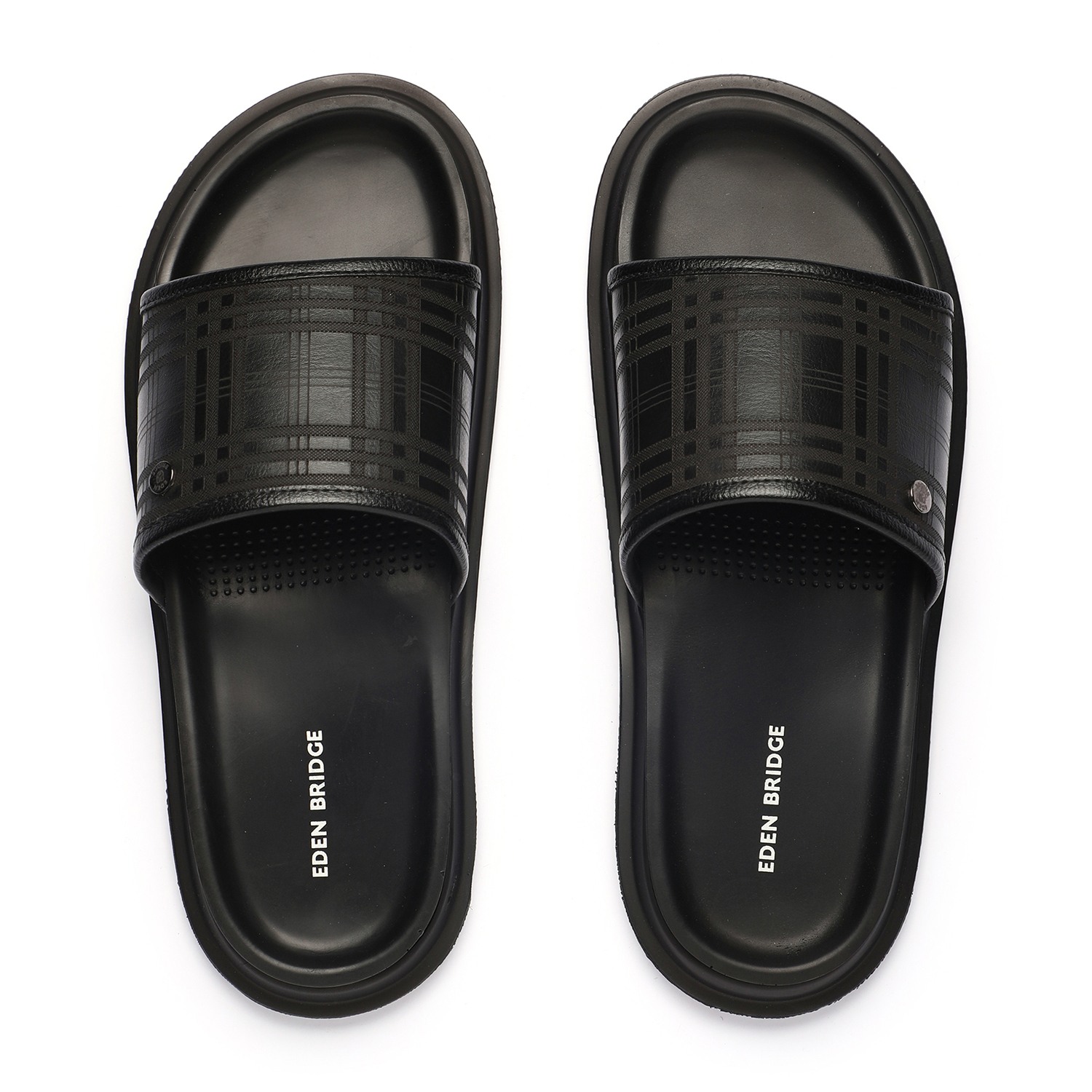 Men Black Slidders