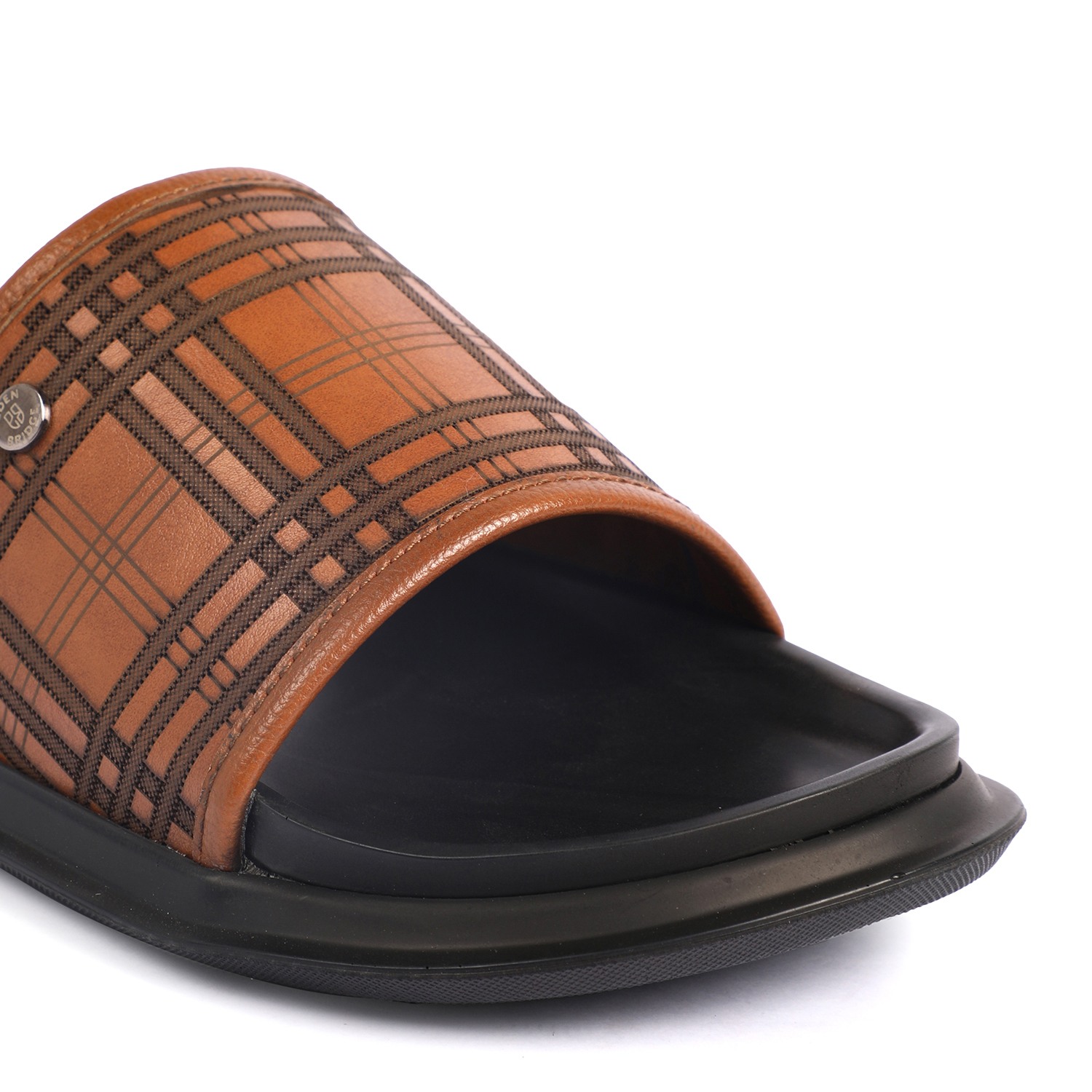 Men Tan Slidders