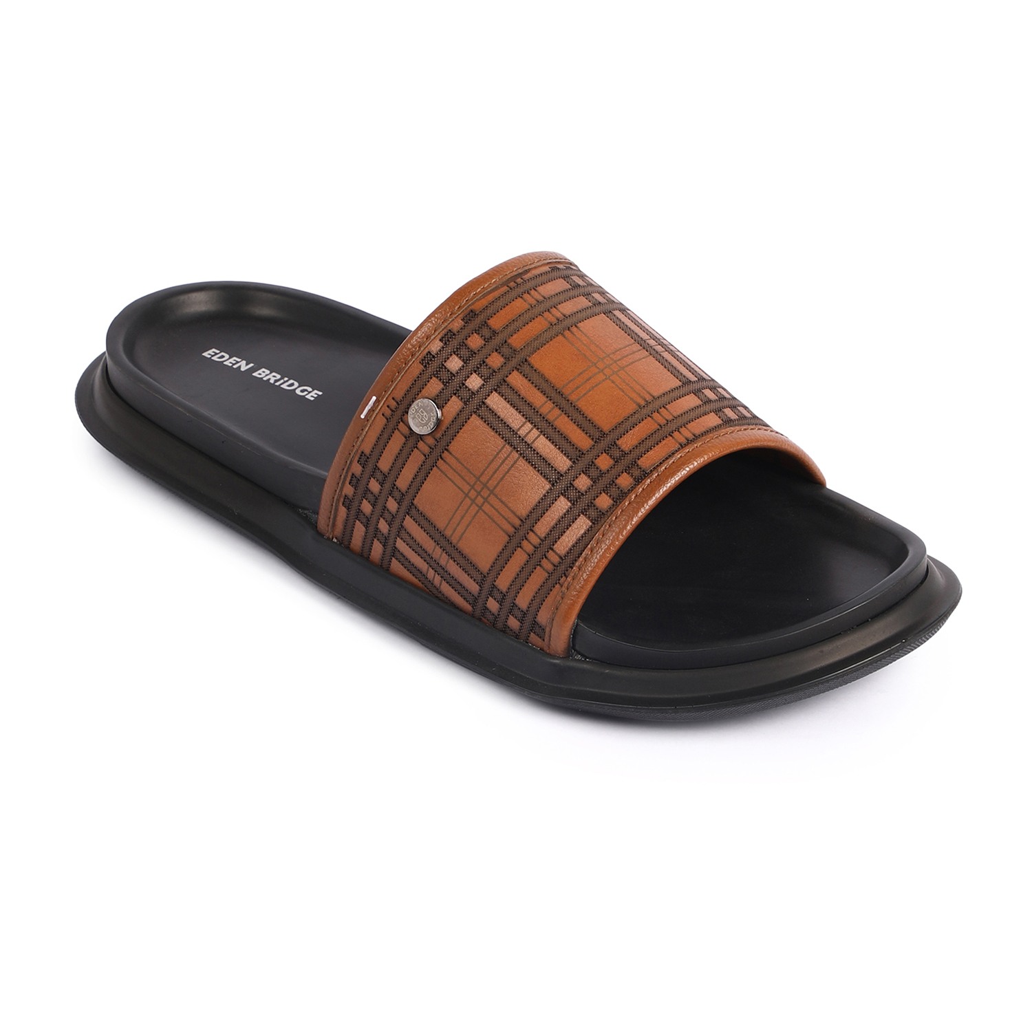 Men Tan Slidders