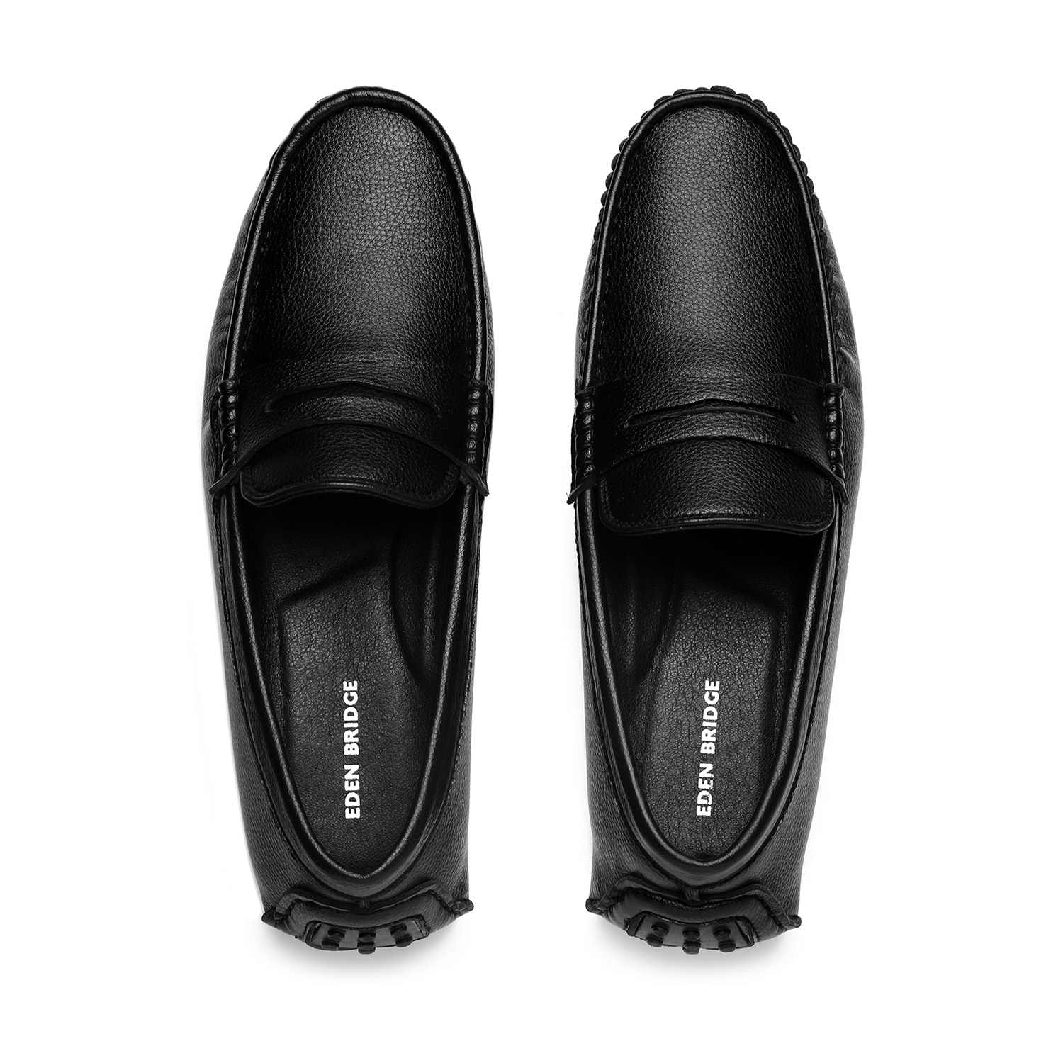 Men Black Casual Slip-Ons