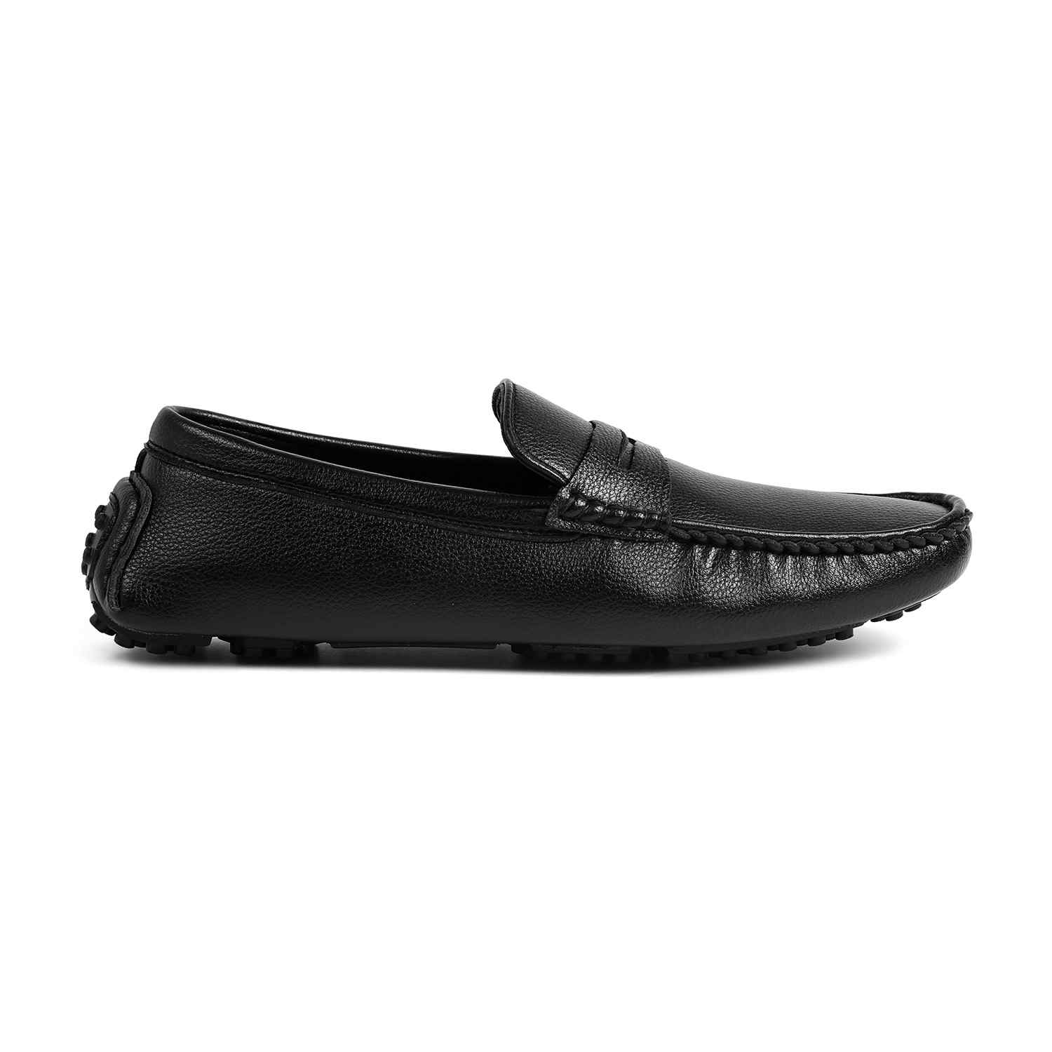 Men Black Casual Slip-Ons