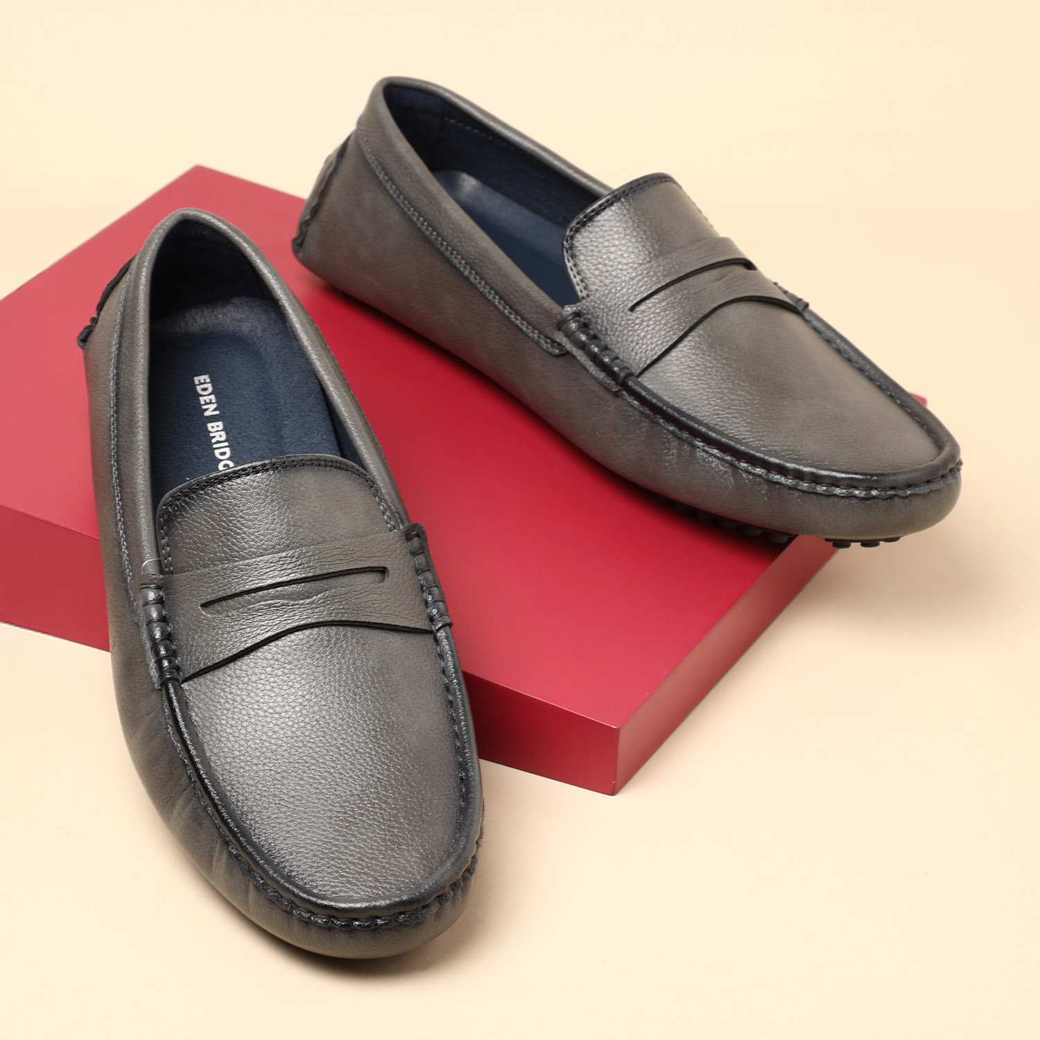 Men Grey Casual Slip-Ons