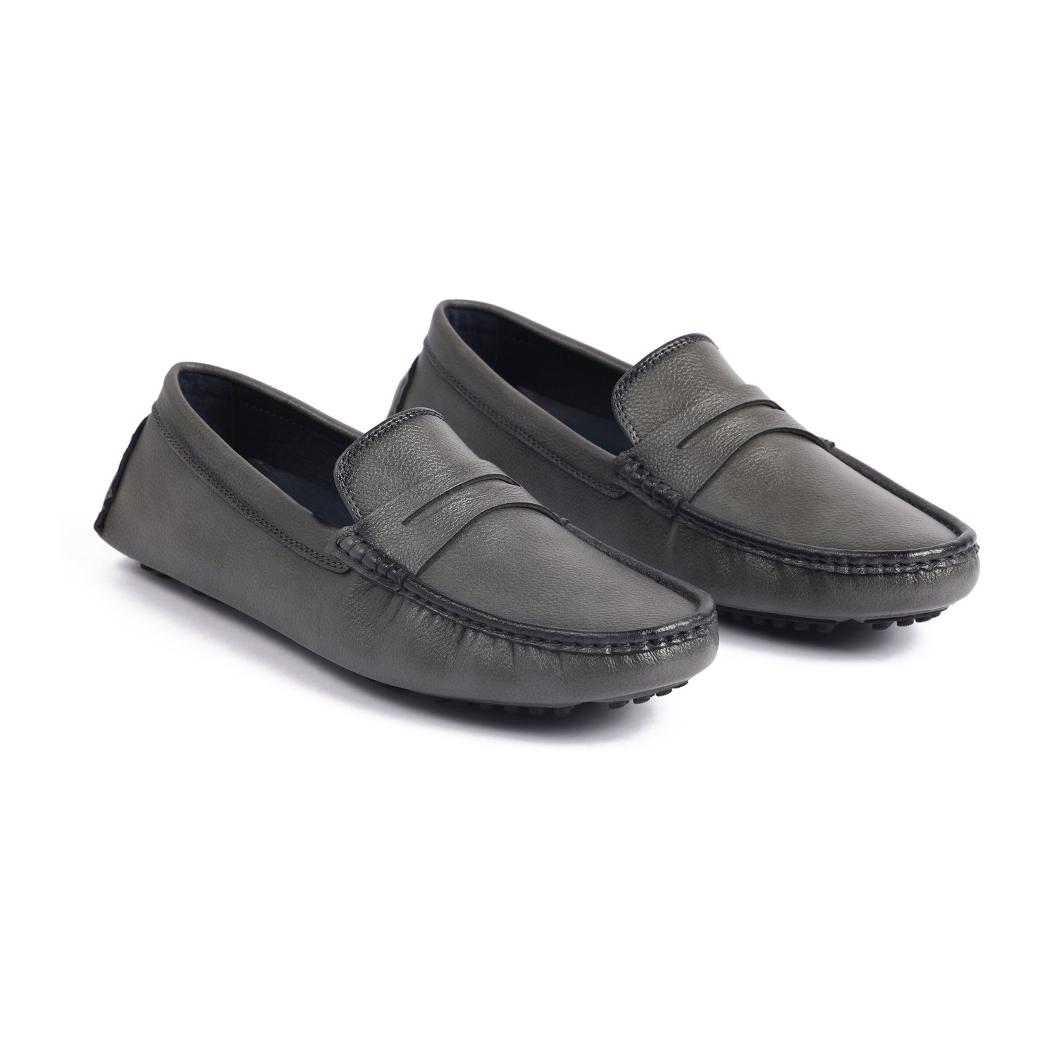 Men Grey Casual Slip-Ons