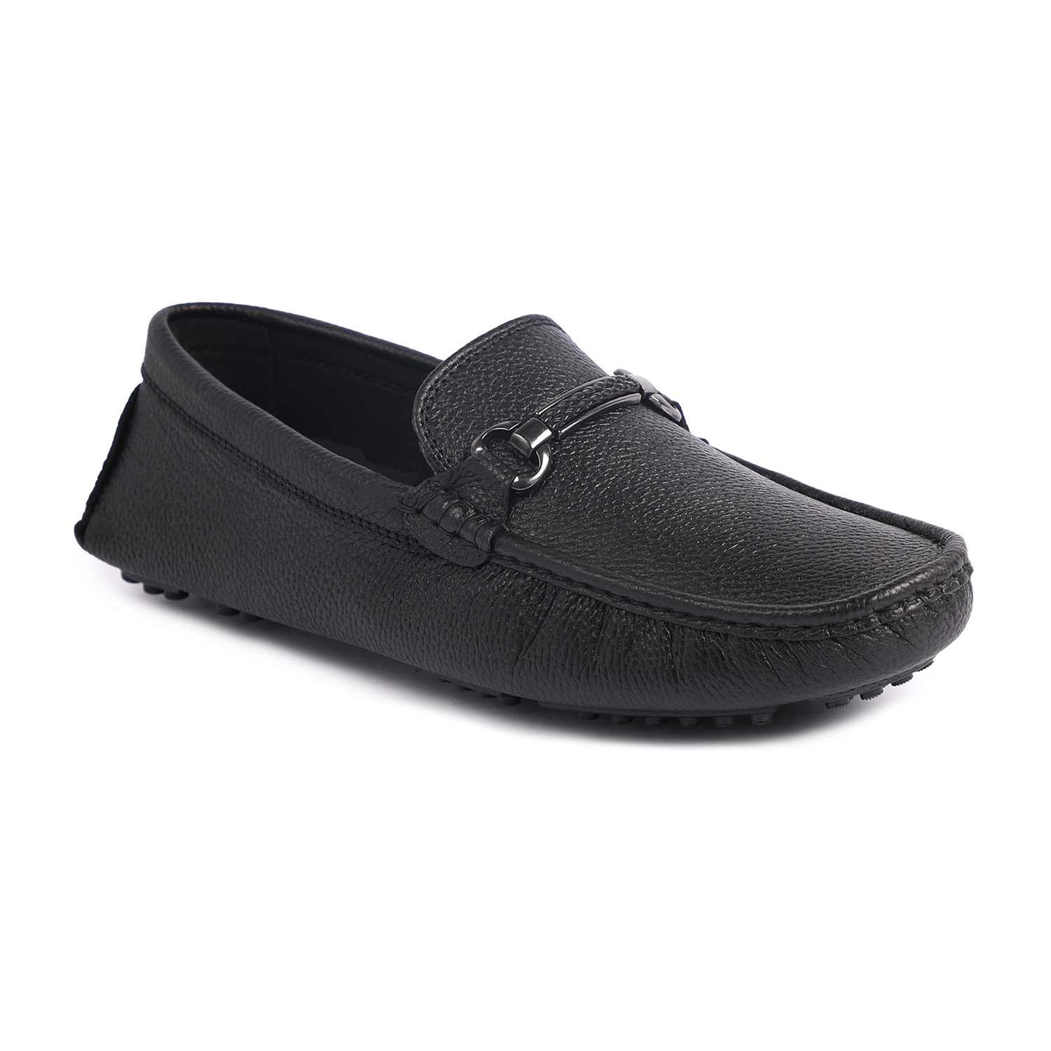 Men Black Casual Slip-Ons