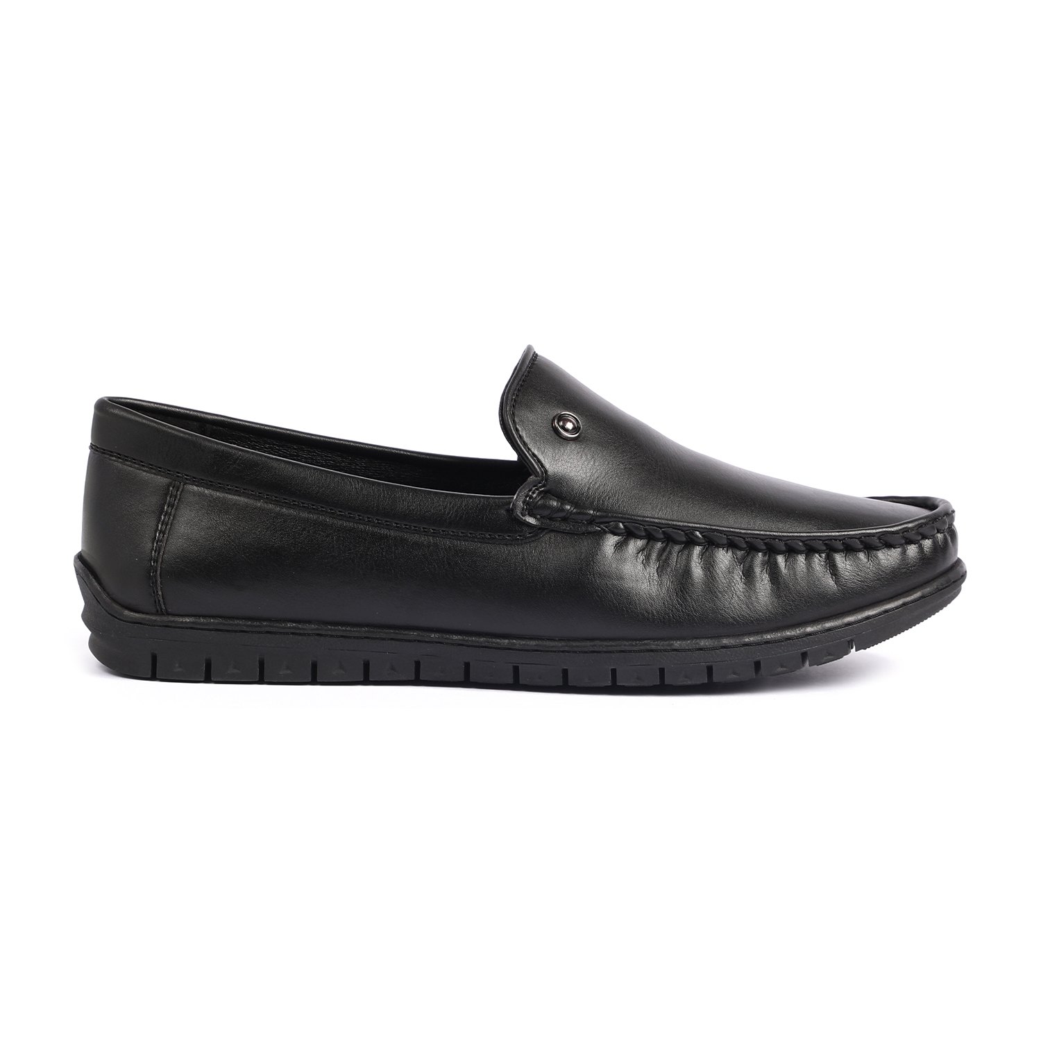 Men Black Casual Slip-Ons