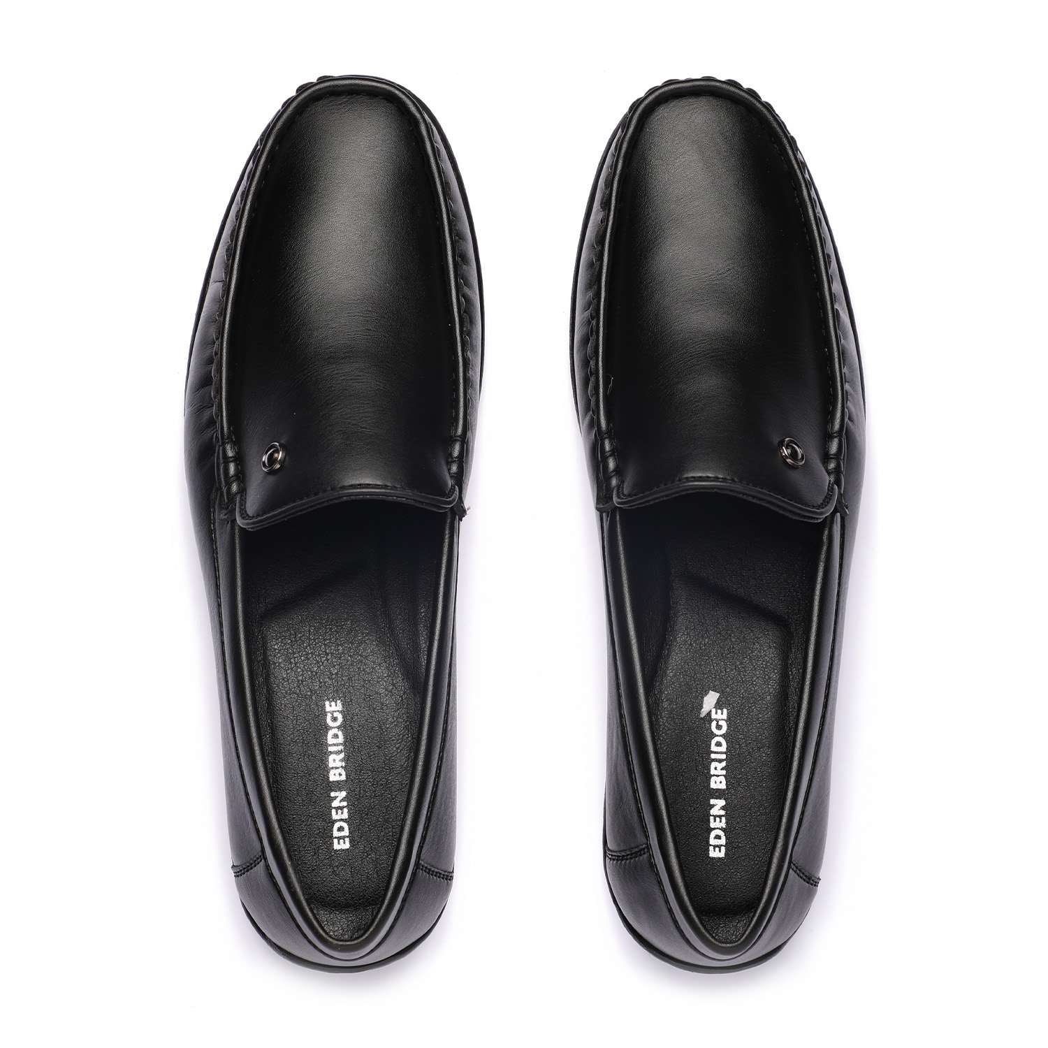 Men Black Casual Slip-Ons