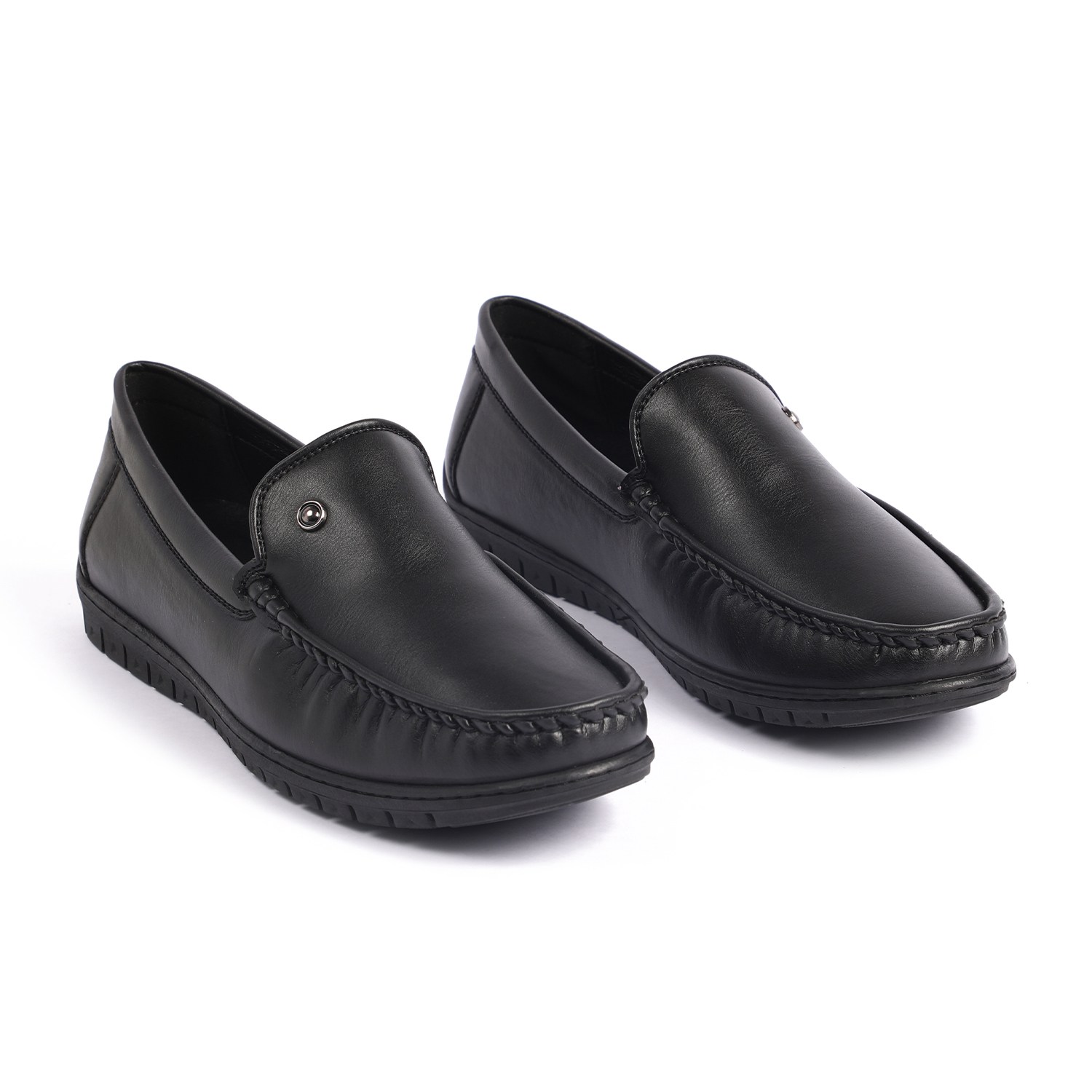 Men Black Casual Slip-Ons