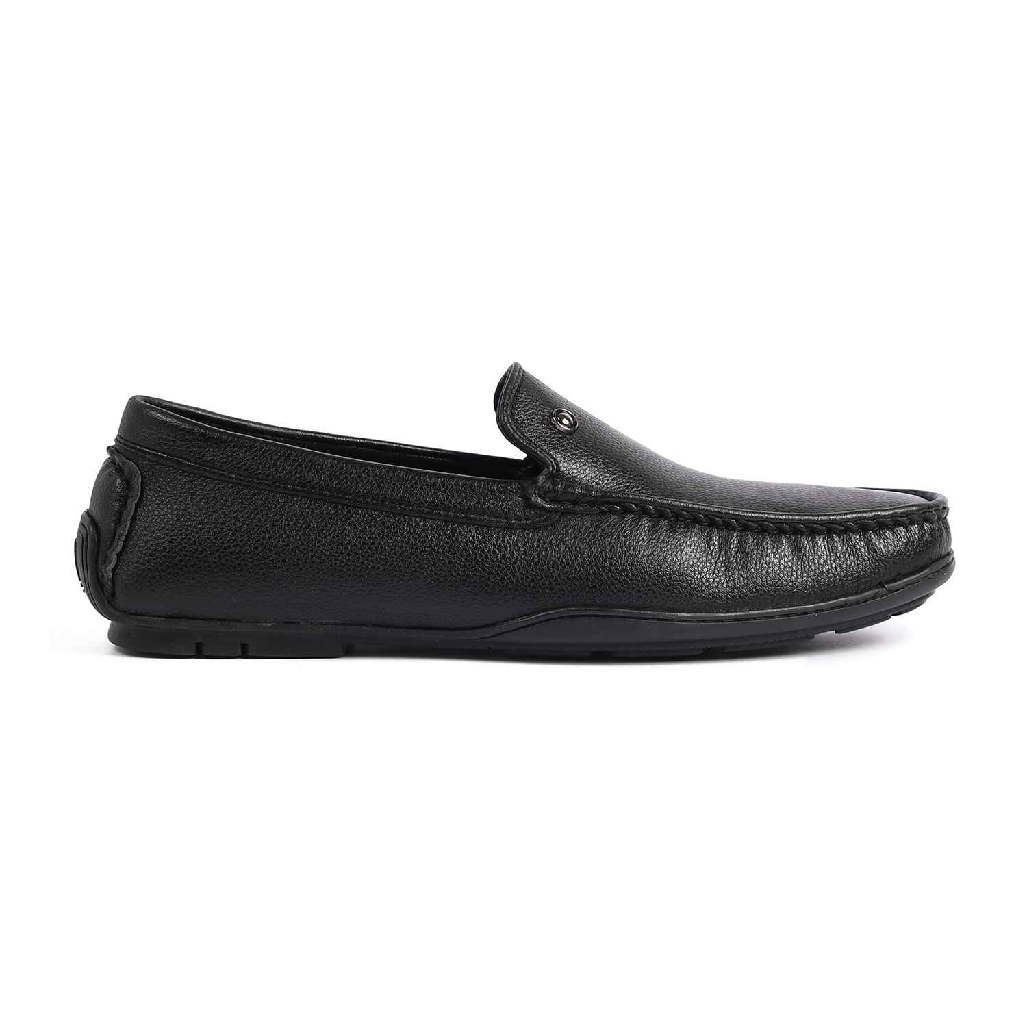 Men Black Casual Slip-Ons
