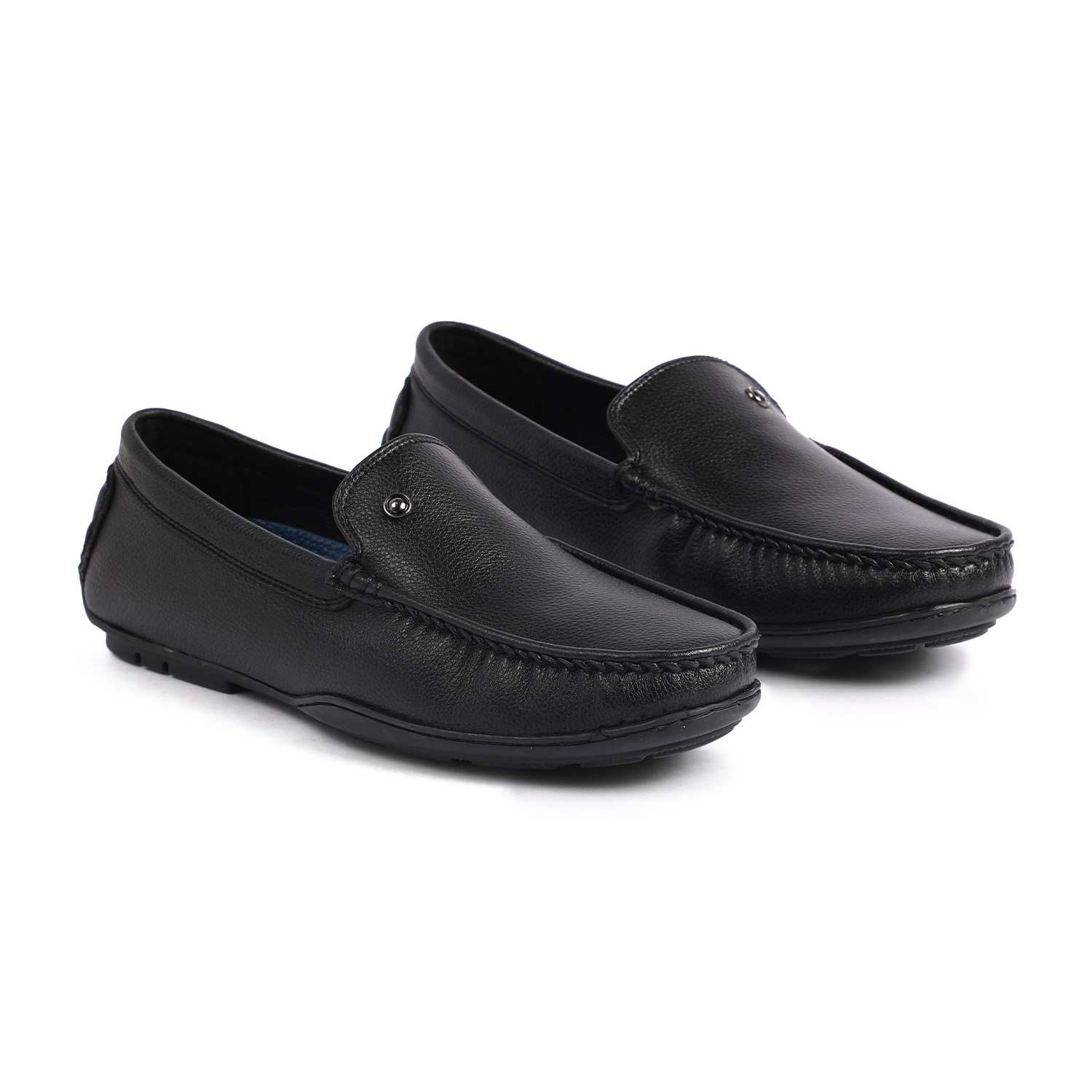 Men Black Casual Slip-Ons