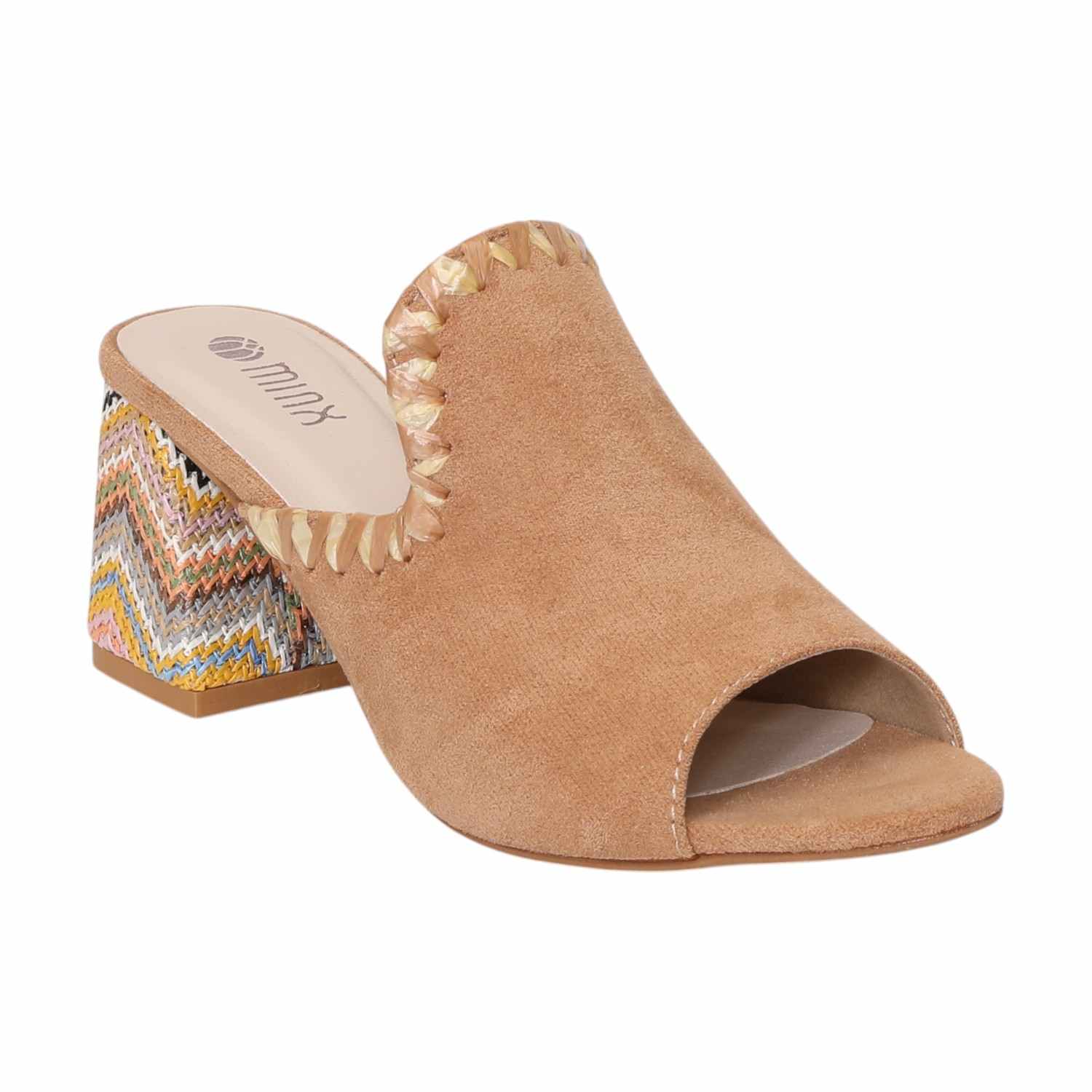 Women Beige Casual Block Heel