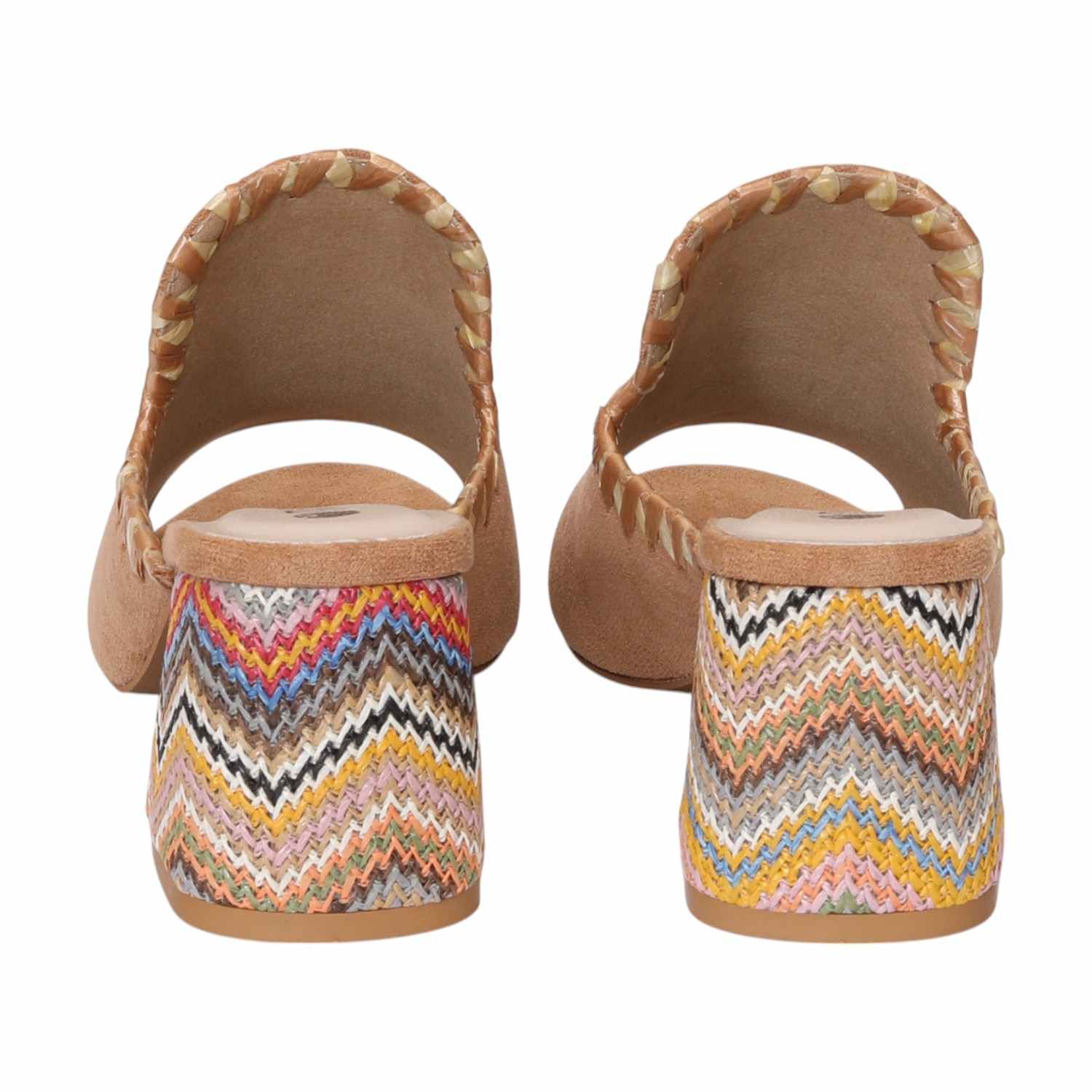 Women Beige Casual Block Heel