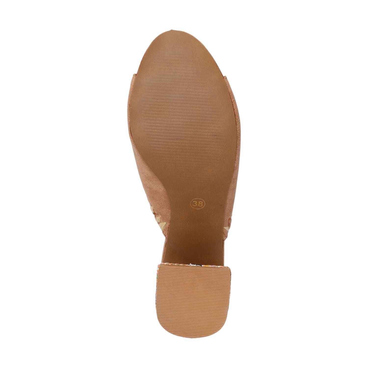 Women Beige Casual Block Heel
