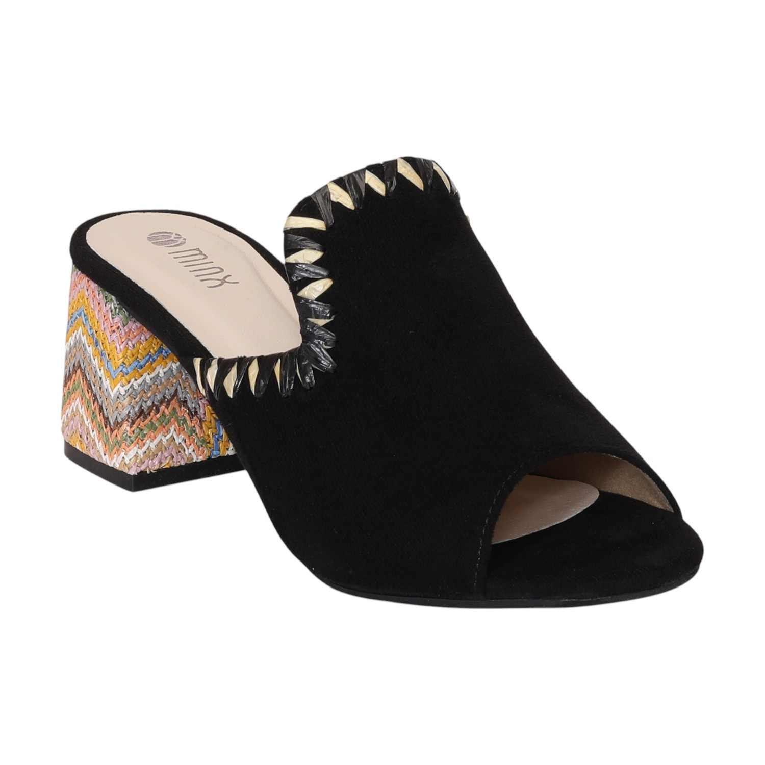 Women Black Casual Block Heel