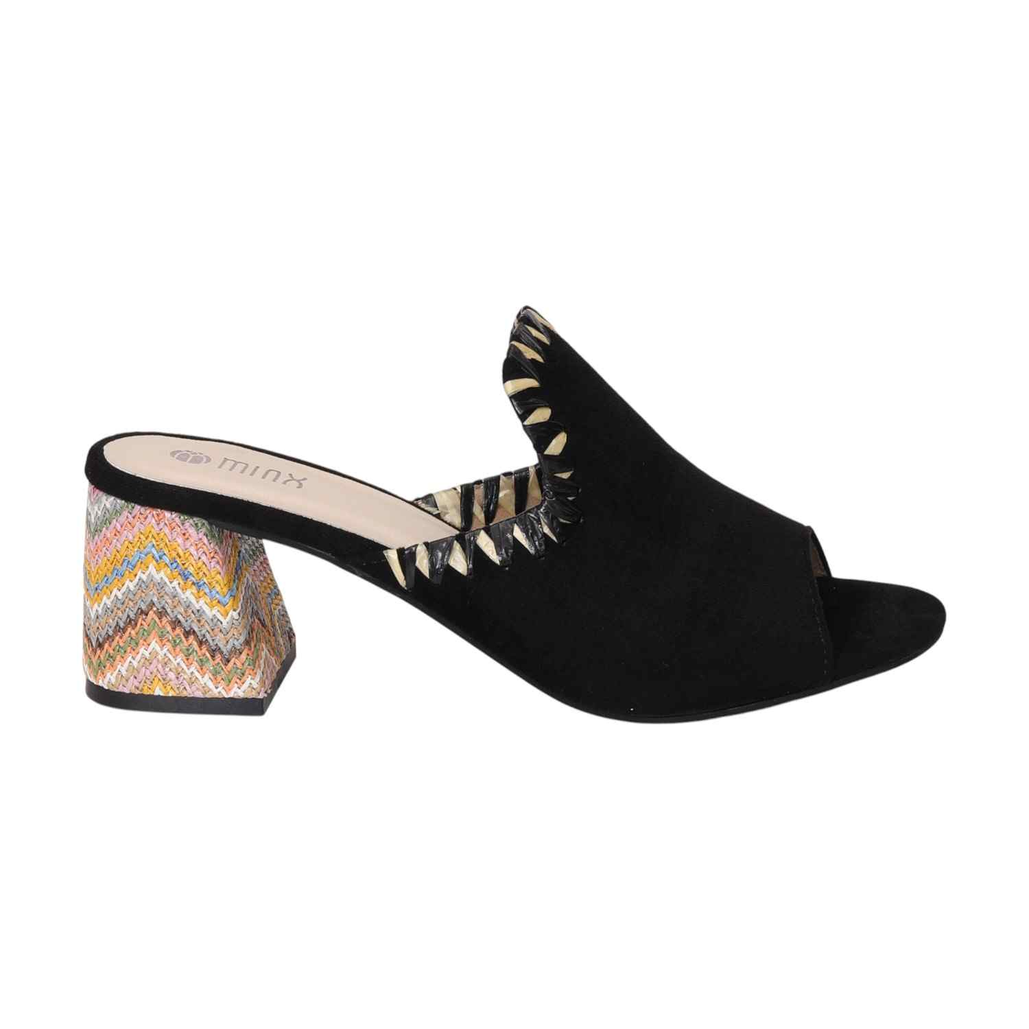 Women Black Casual Block Heel