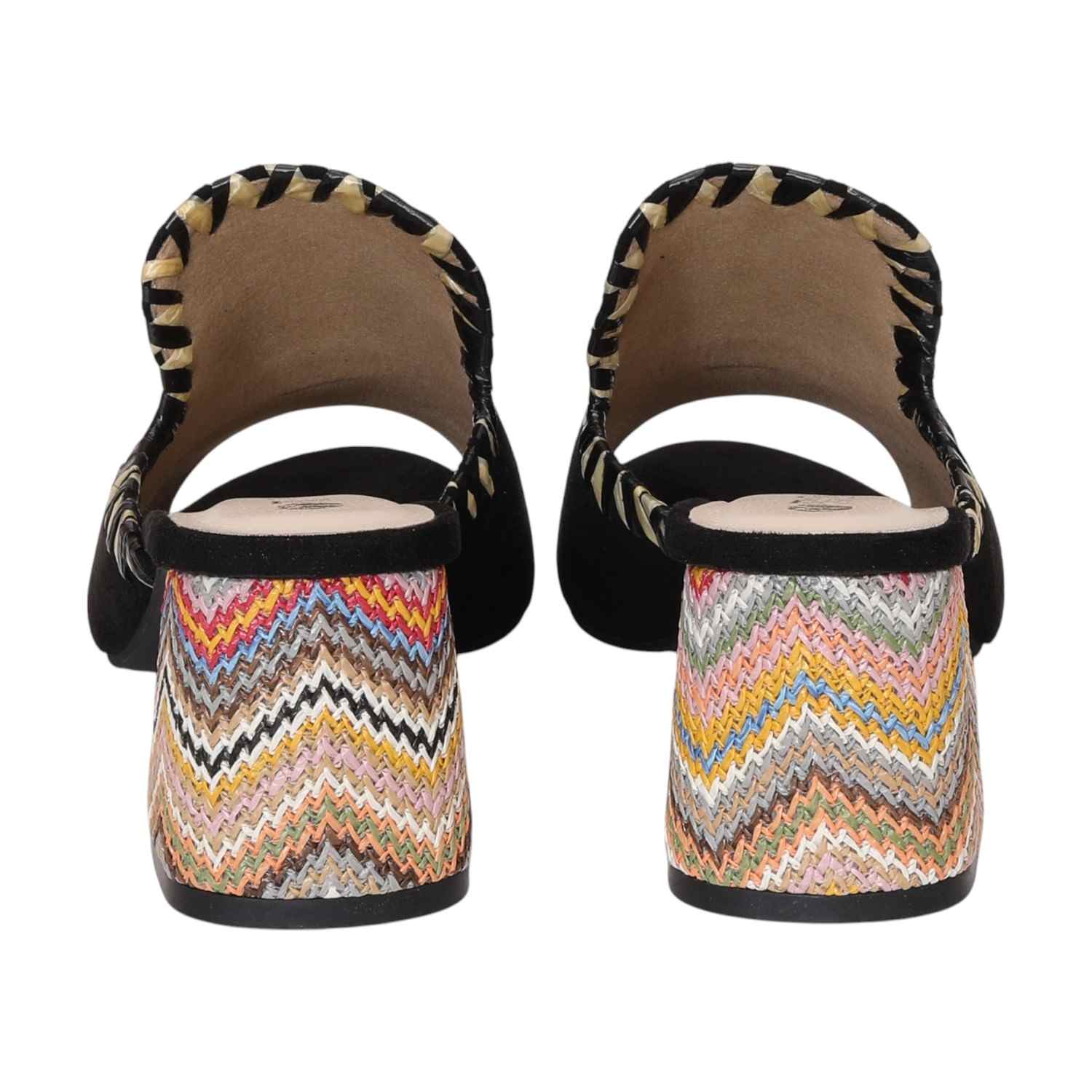 Women Black Casual Block Heel