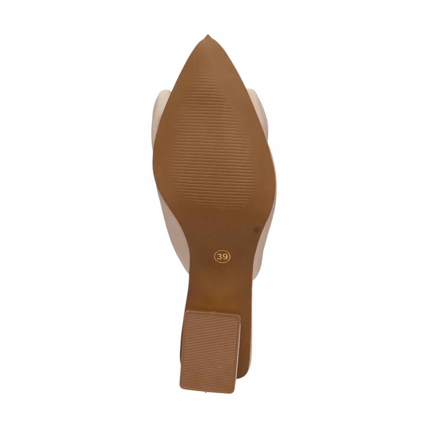 Women Elegant Bow Heel Mules Cream