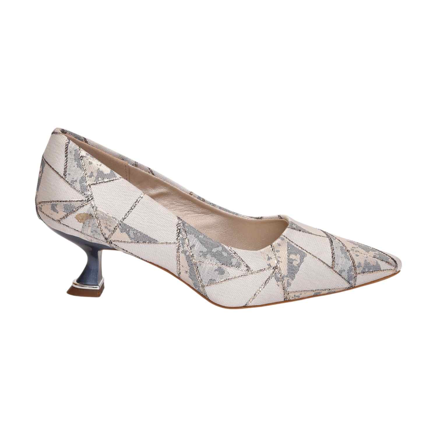Women Grey Kitten Heel Pumps