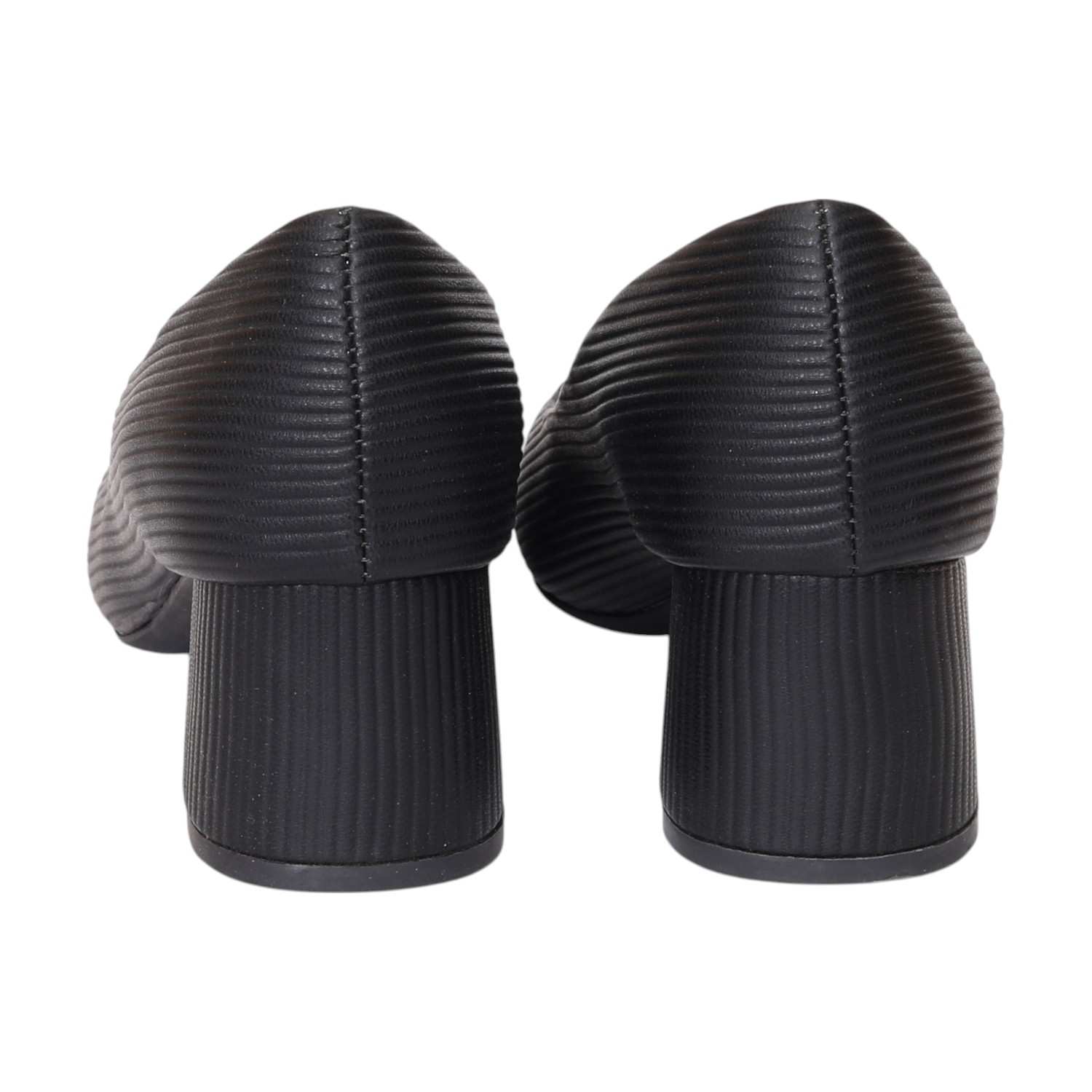 Women Black Elegant Block Heel Pumps