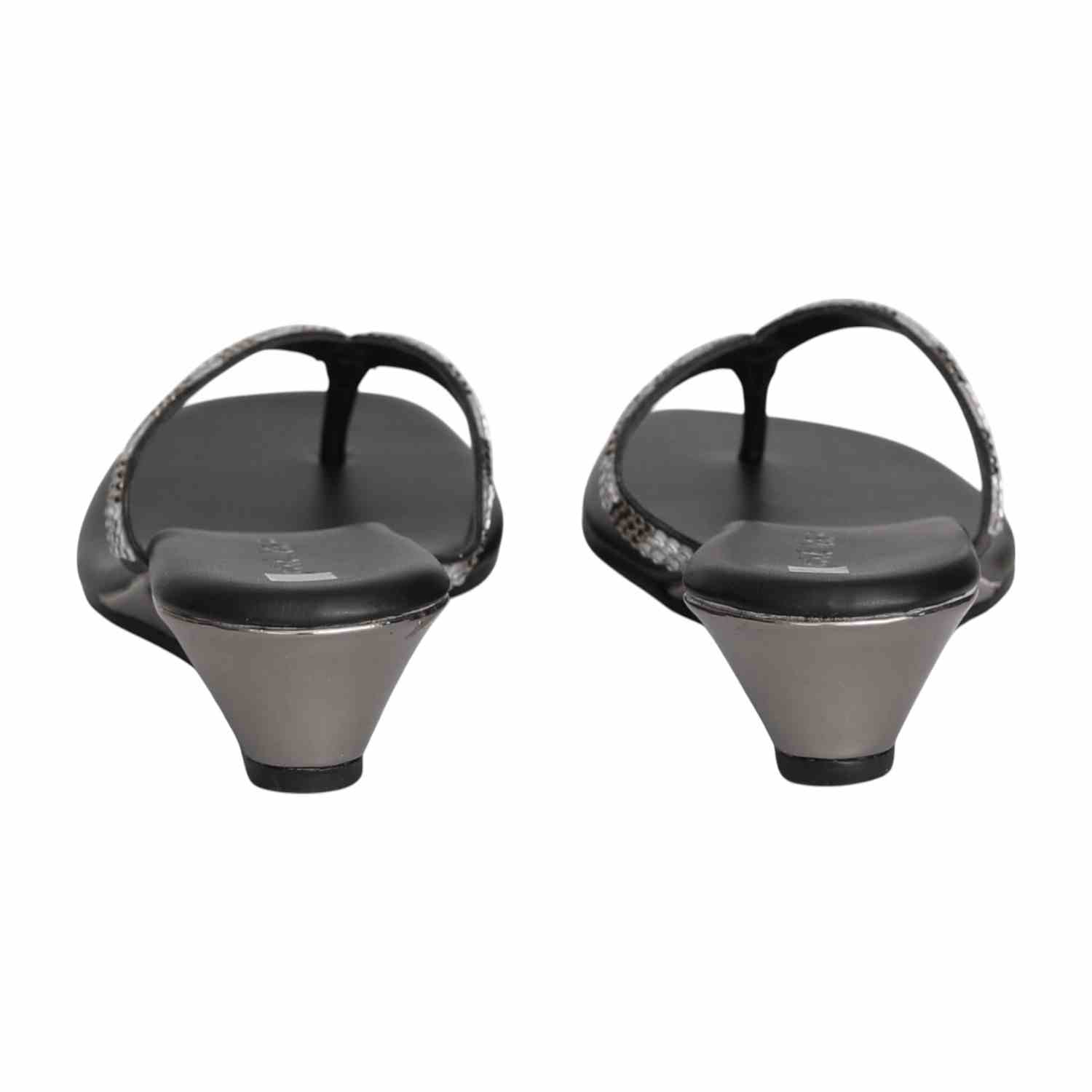 Women Luxe Black Rhinestone Wedges