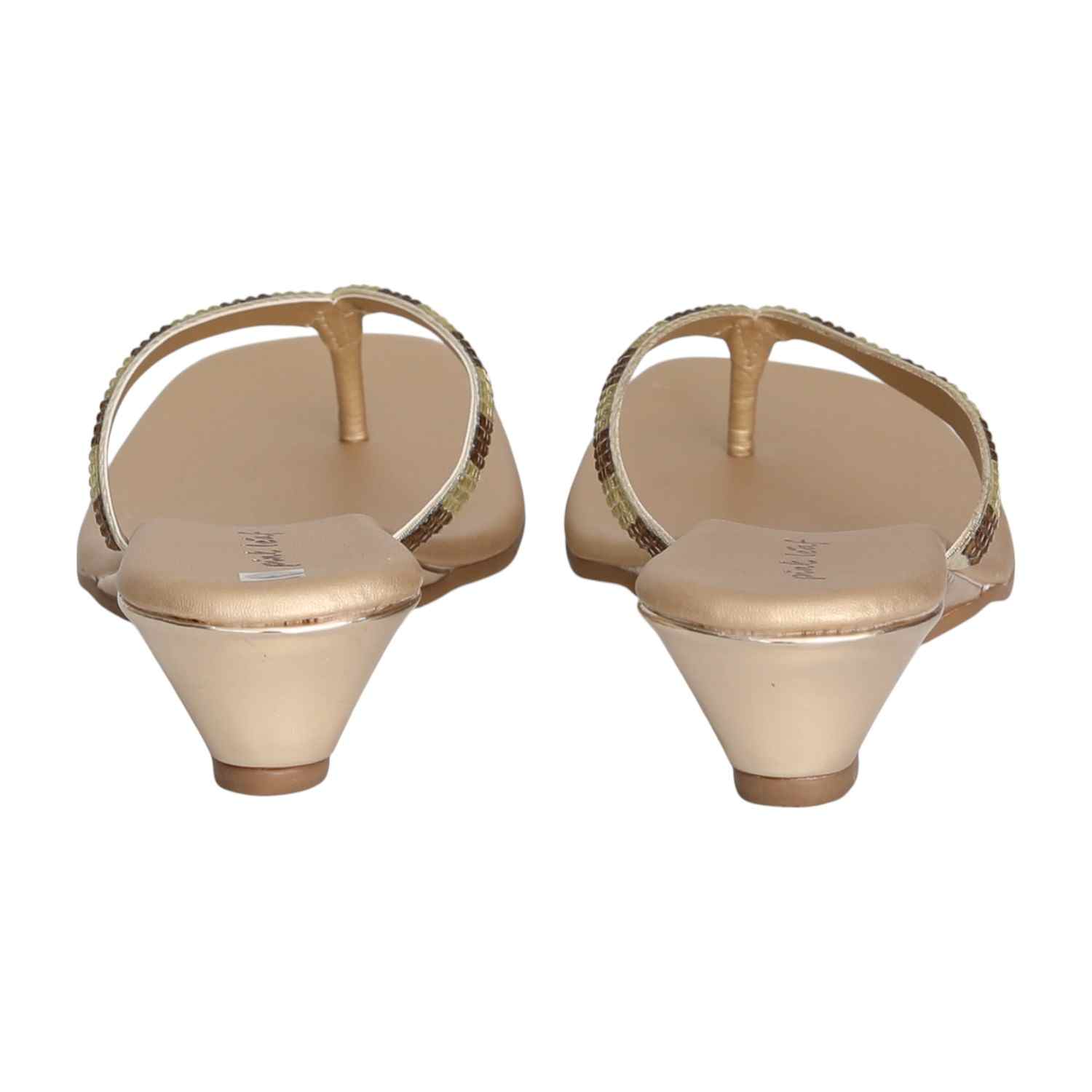 Women Luxe Gold Rhinestone Wedges