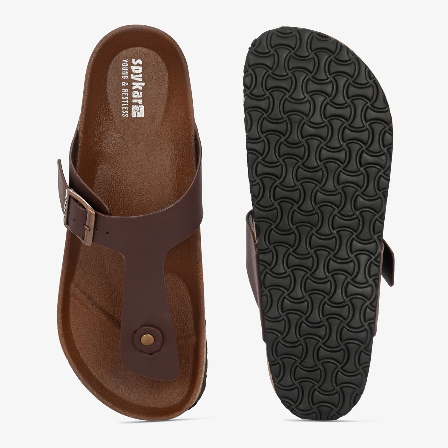 Spykar Lyon Men Brown Comfort Sandal