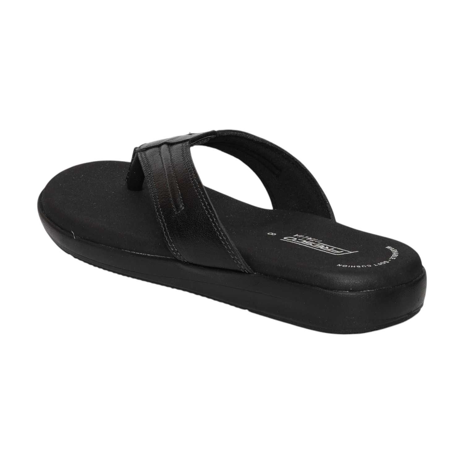 Men Black Casual chappal