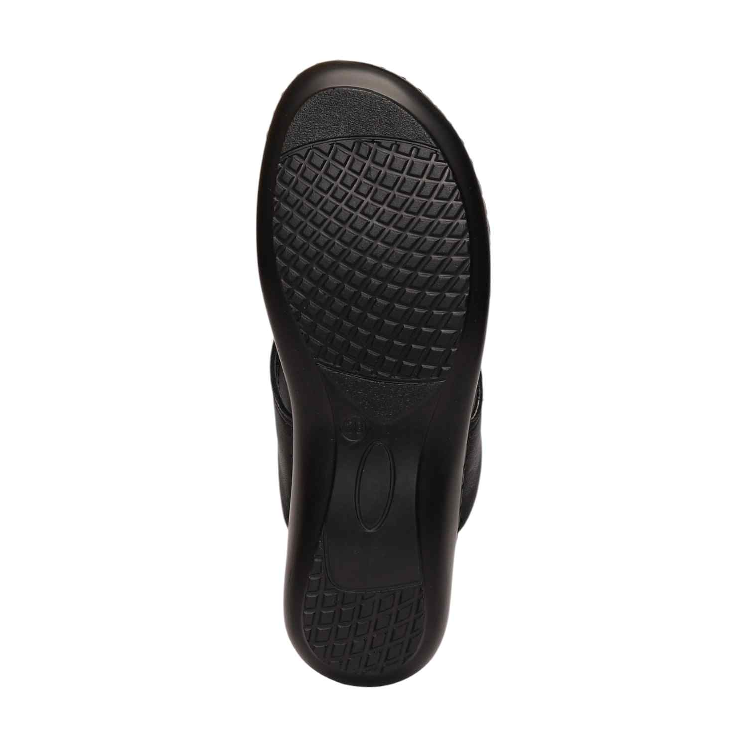 Women Black Chappal/Thong Fashion Flat